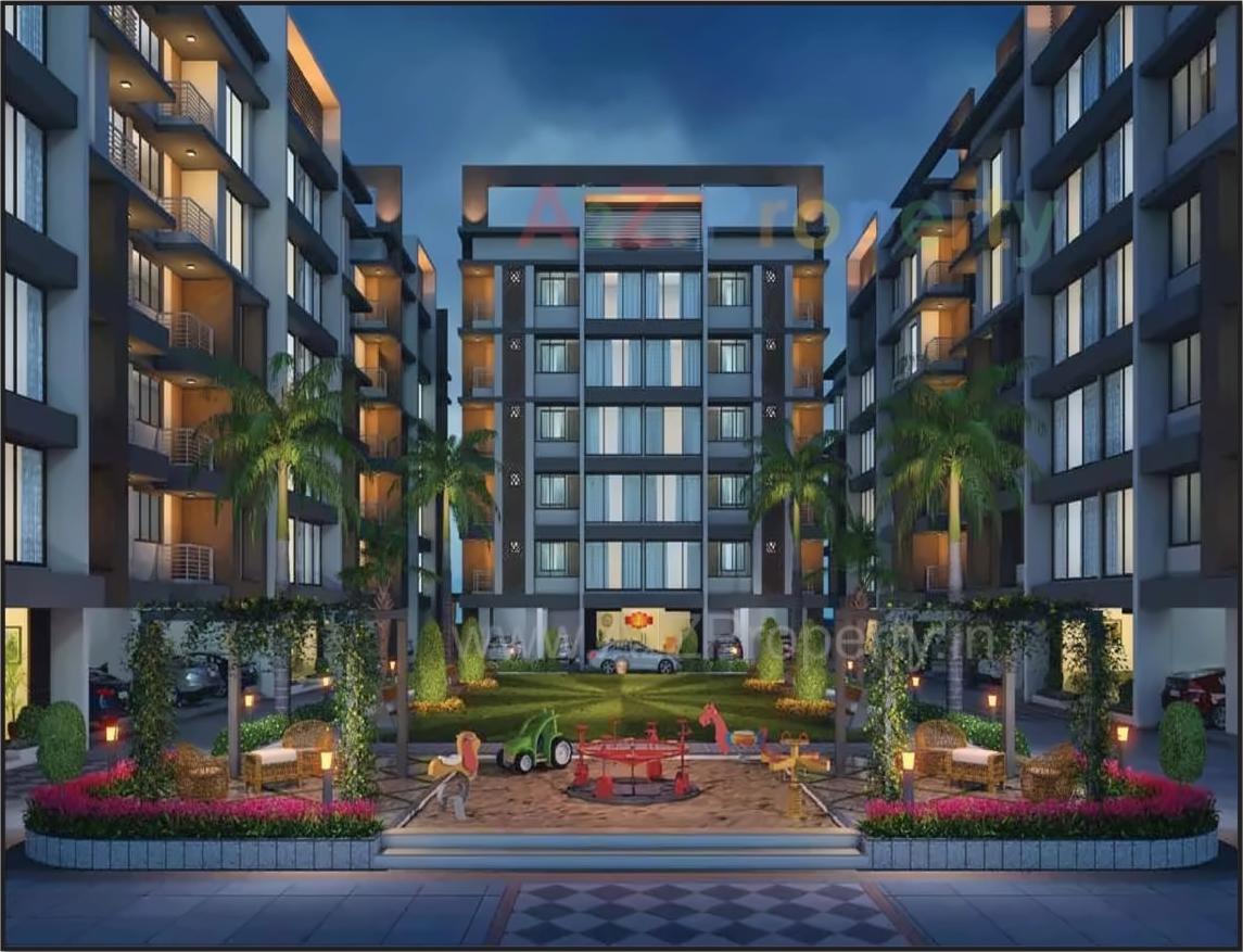 3D Elevation of real estate project Loyadham Homes located at Kosad, Surat, Gujarat