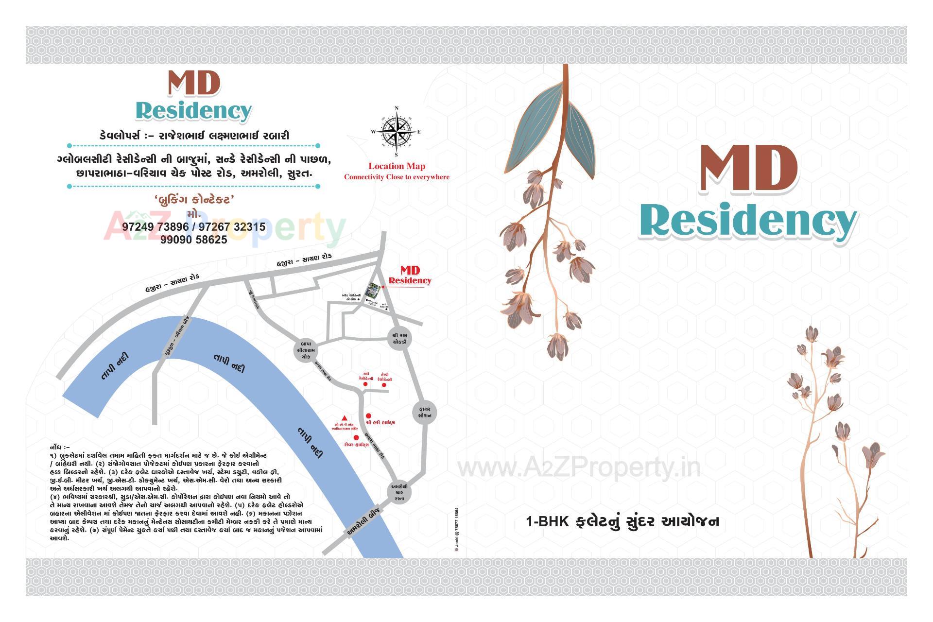  of real estate project M D Residency located at Kosad, Surat, Gujarat