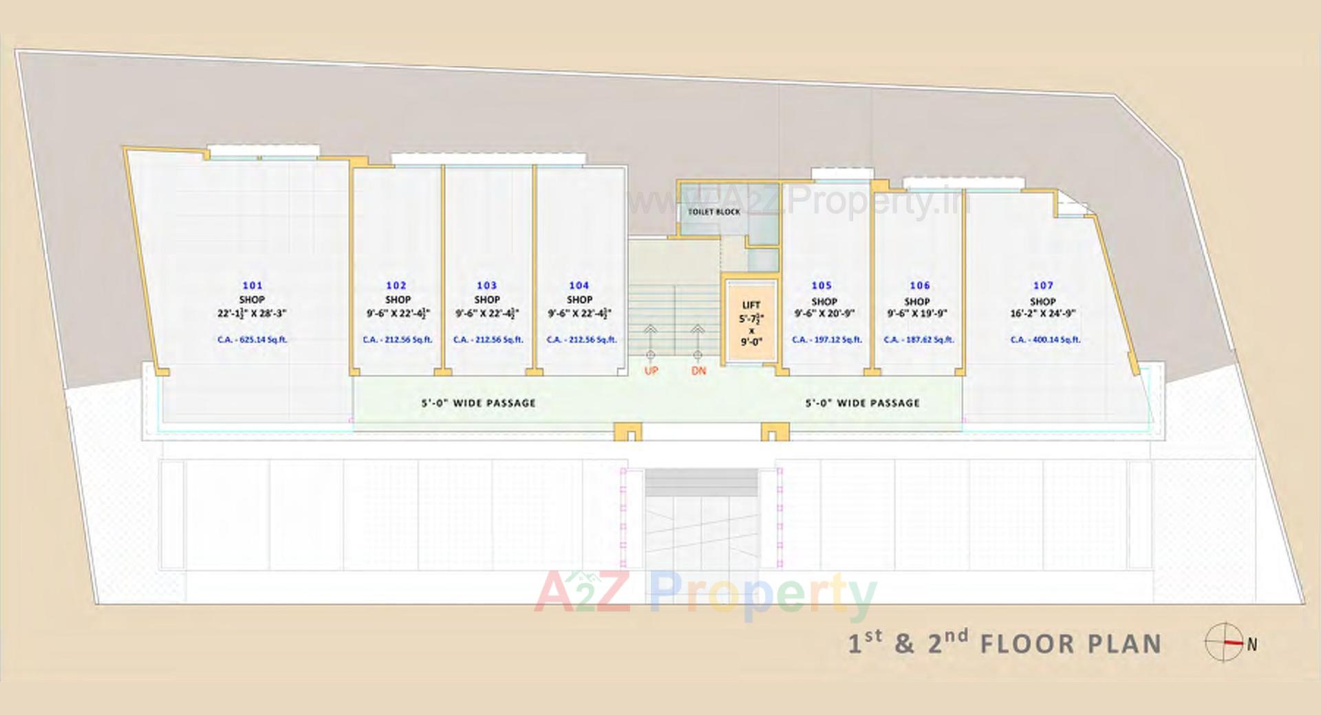Layout of real estate project M N Square located at Rander, Surat, Gujarat