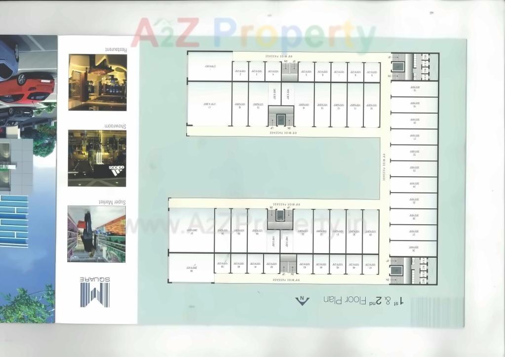 Layout of real estate project M Square located at Kadodara, Surat, Gujarat