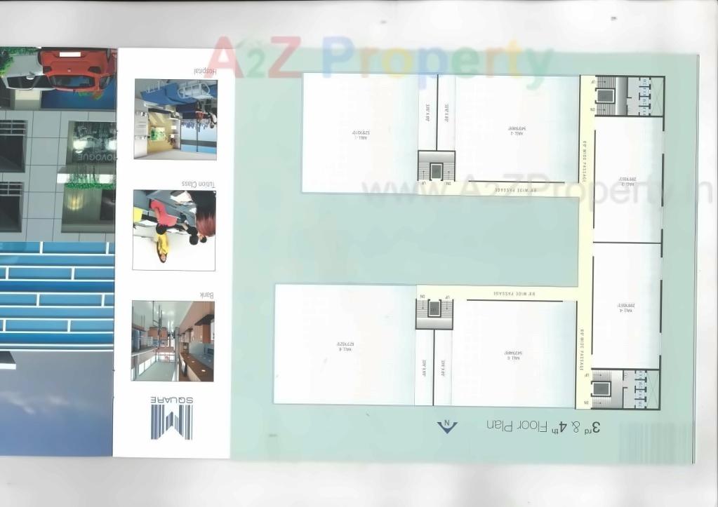 Layout of real estate project M Square located at Kadodara, Surat, Gujarat