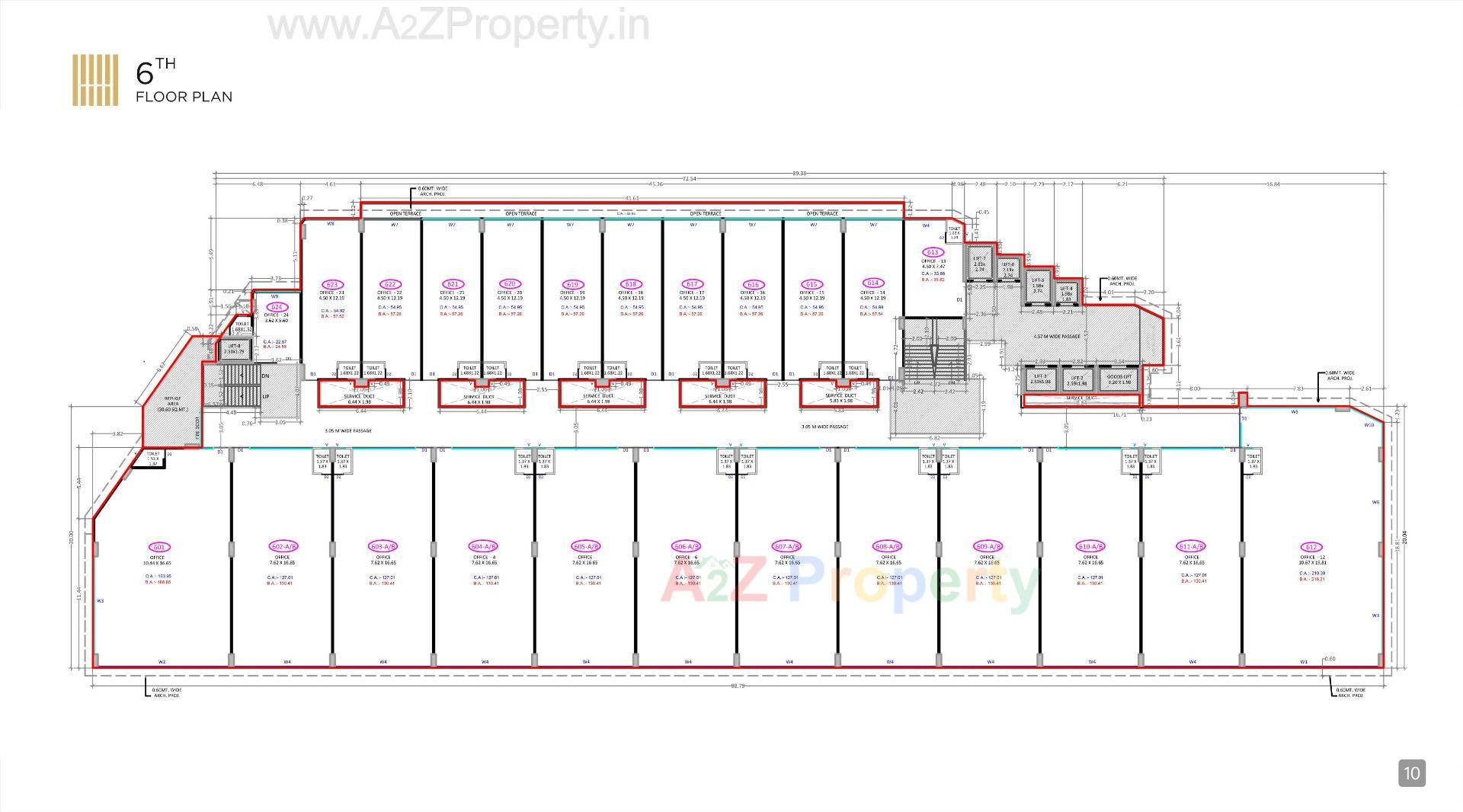 Layout of real estate project Maadhyam Business Hub located at Surat, Surat, Gujarat