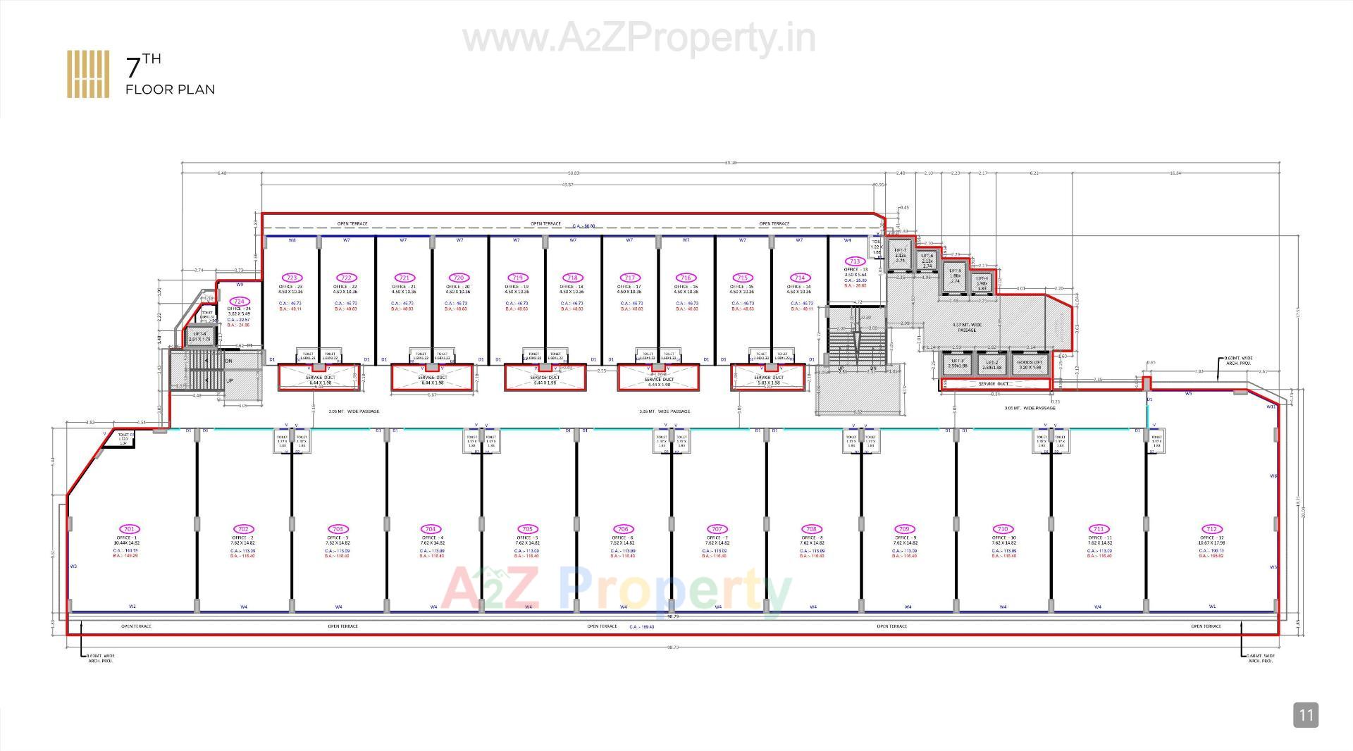 Layout of real estate project Maadhyam Business Hub located at Surat, Surat, Gujarat