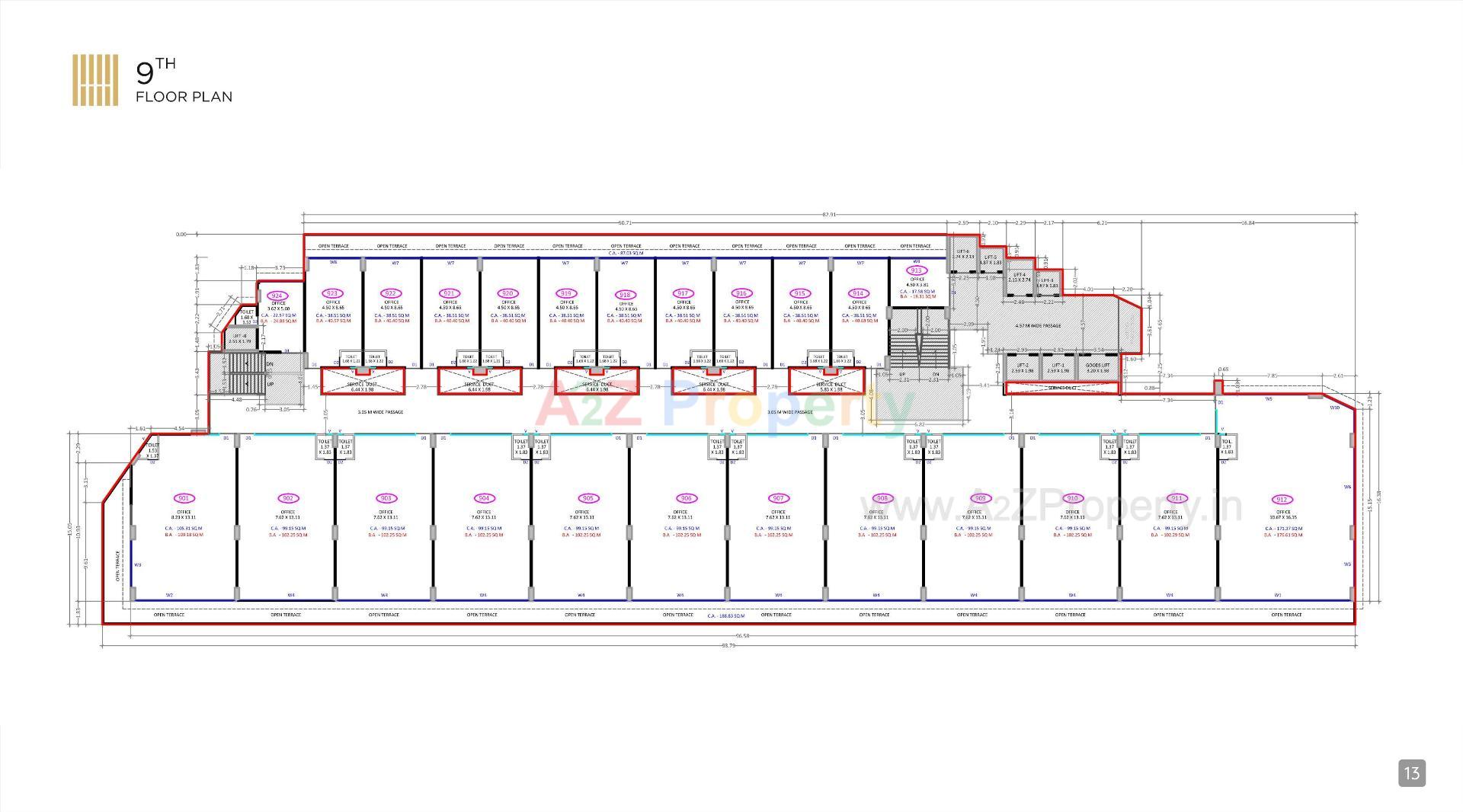Layout of real estate project Maadhyam Business Hub located at Surat, Surat, Gujarat