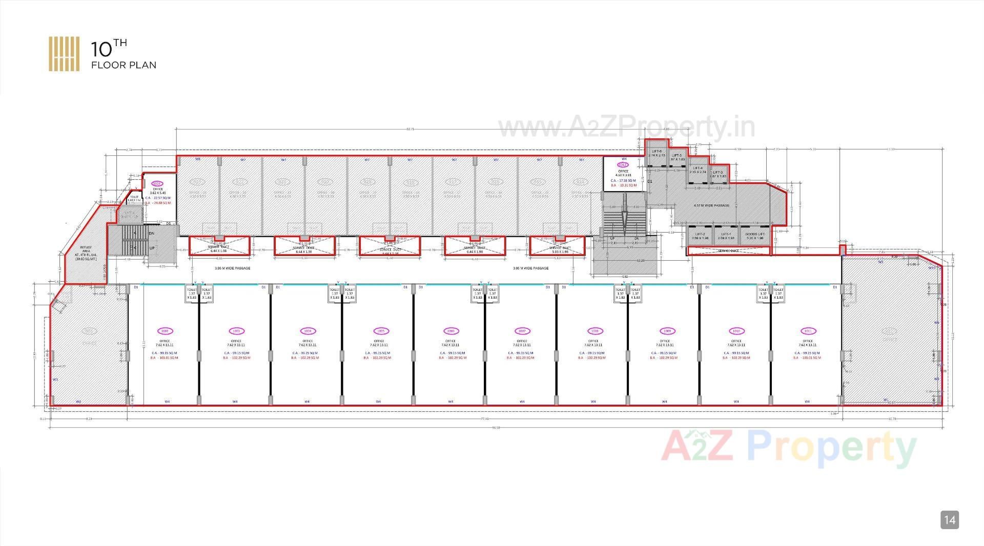 Layout of real estate project Maadhyam Business Hub located at Surat, Surat, Gujarat