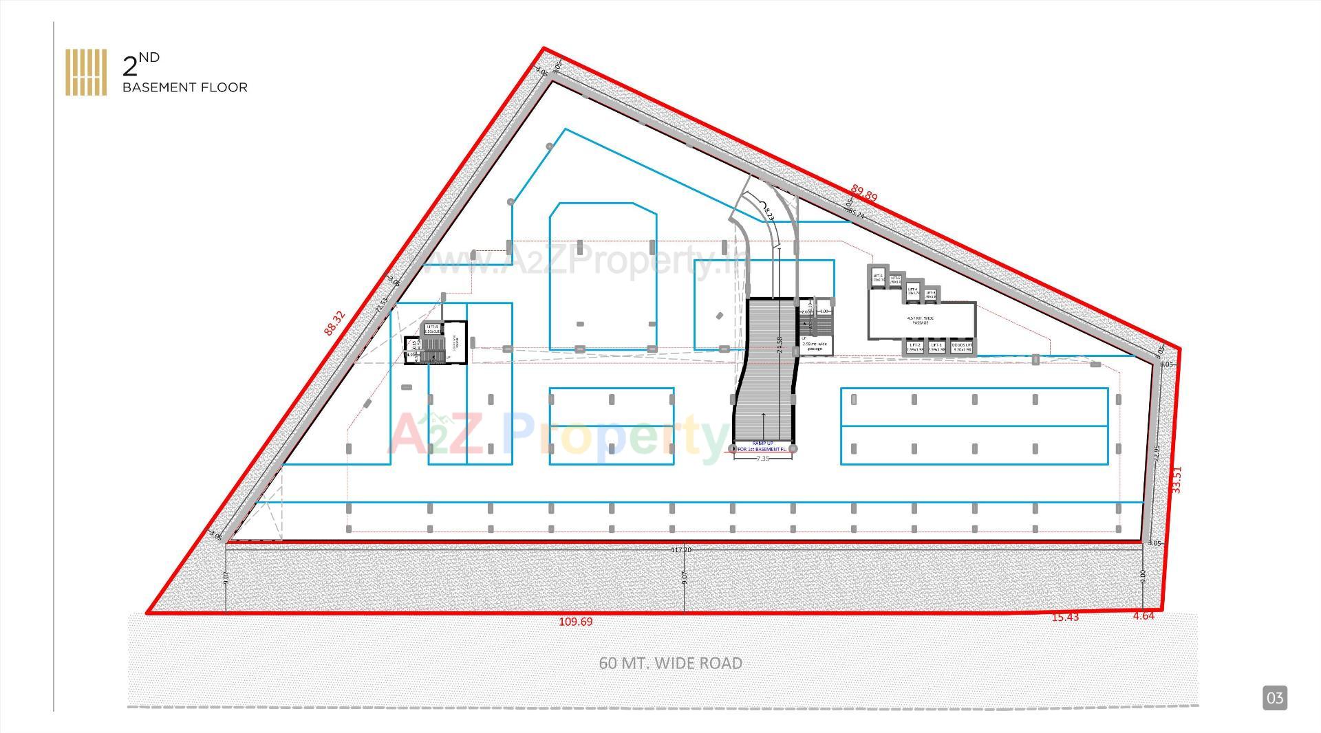Layout of real estate project Maadhyam Business Hub located at Surat, Surat, Gujarat