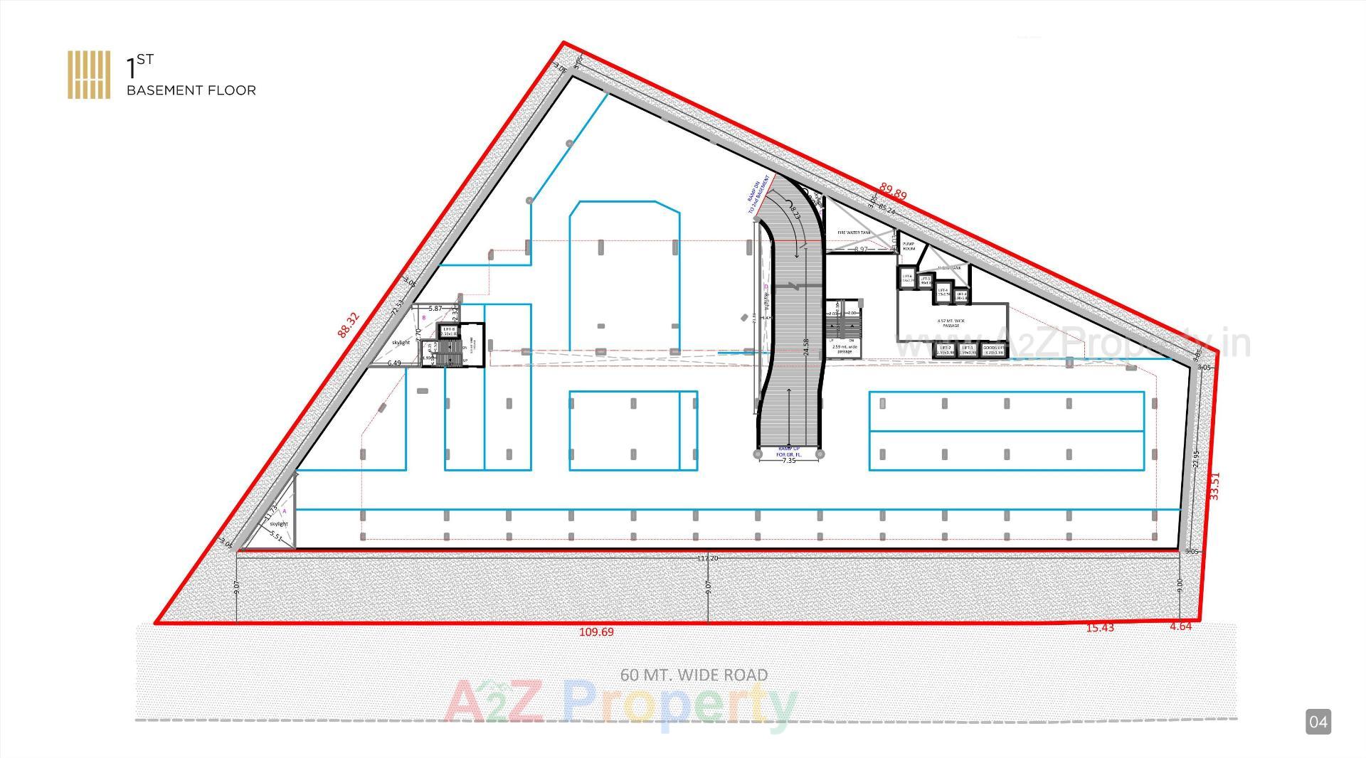 Layout of real estate project Maadhyam Business Hub located at Surat, Surat, Gujarat