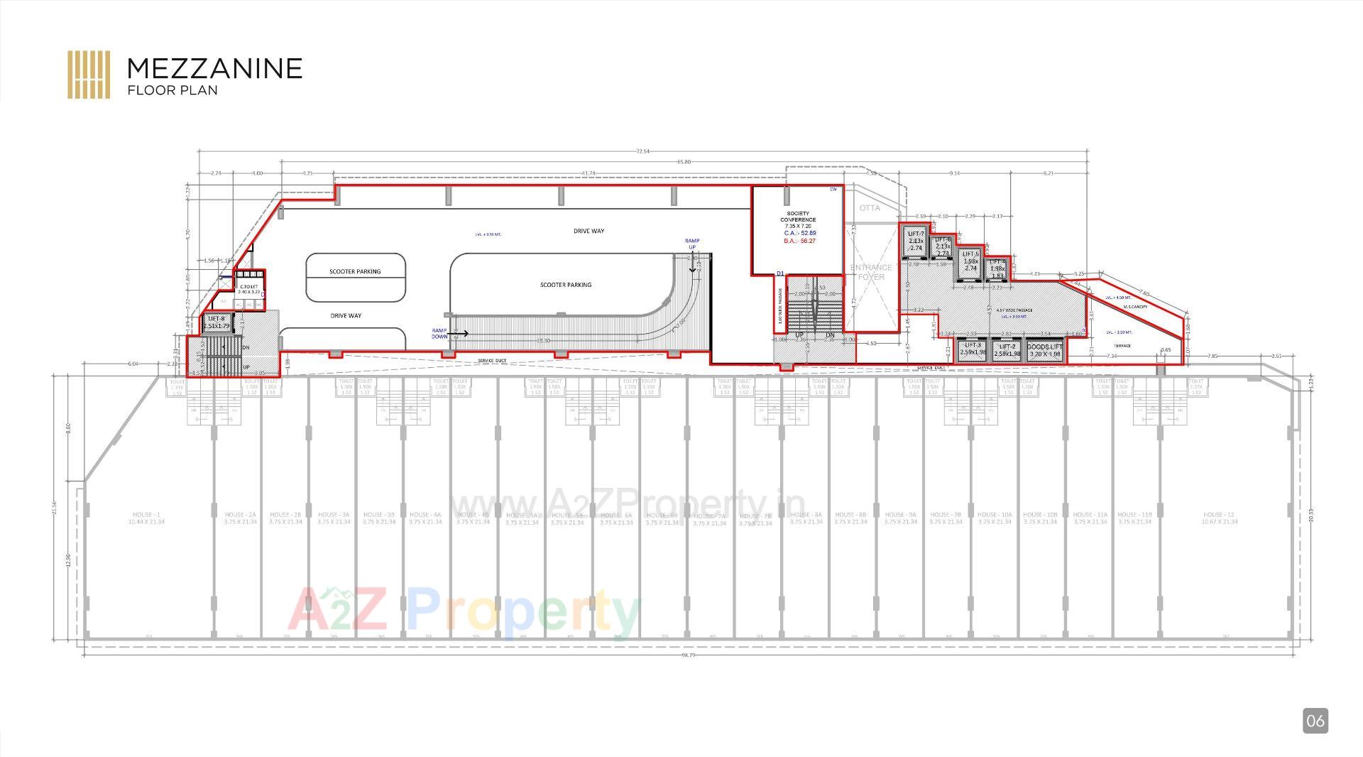 Layout of real estate project Maadhyam Business Hub located at Surat, Surat, Gujarat