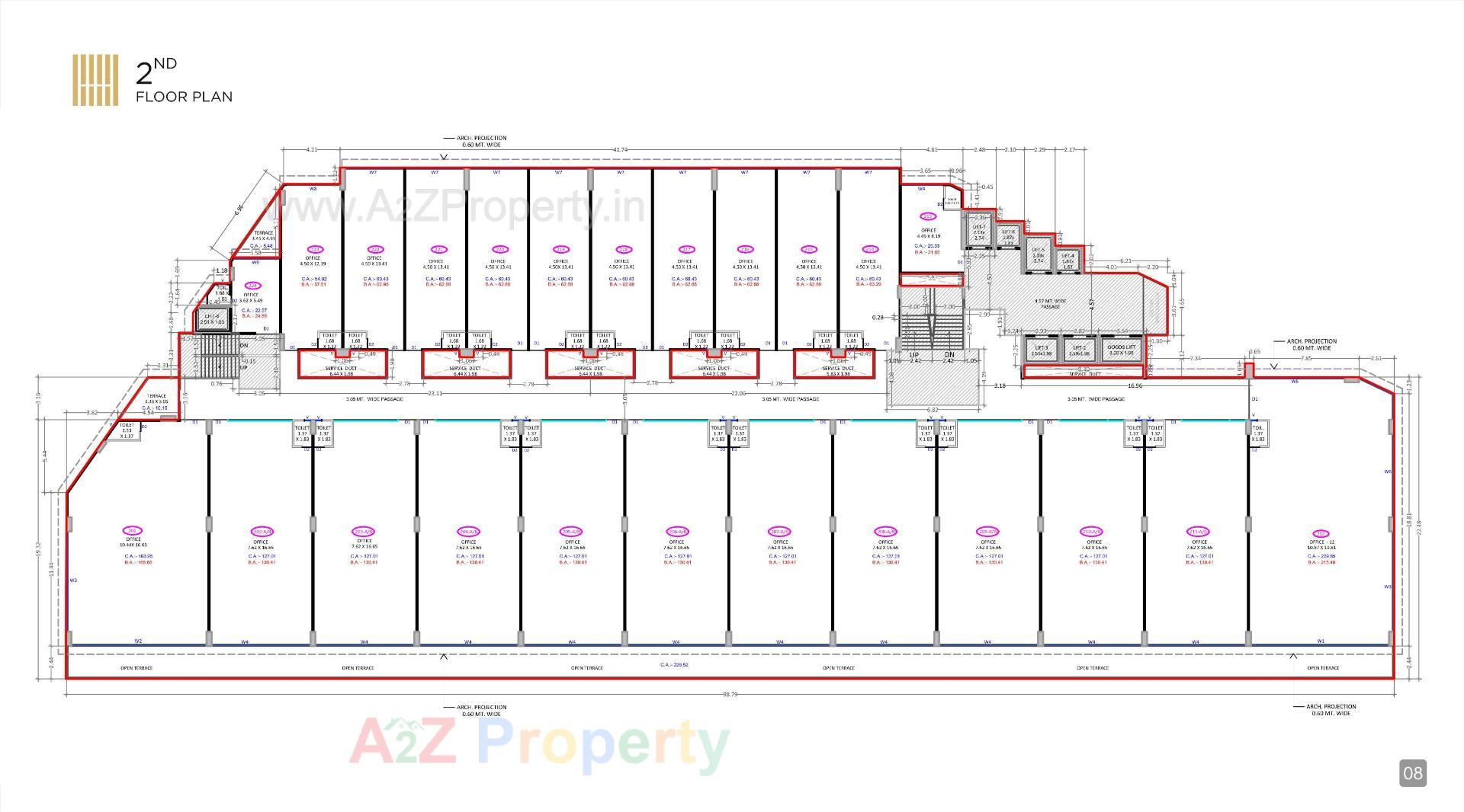 Layout of real estate project Maadhyam Business Hub located at Surat, Surat, Gujarat