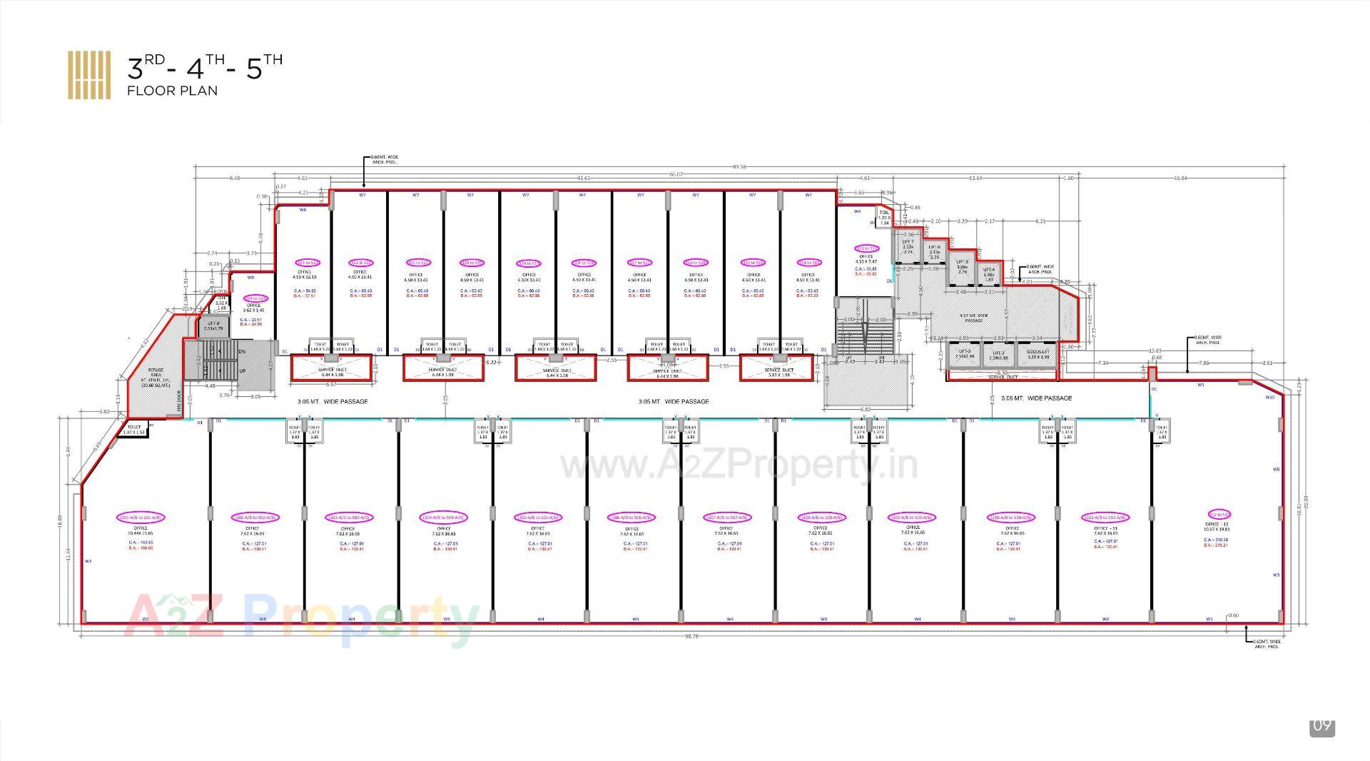 Layout of real estate project Maadhyam Business Hub located at Surat, Surat, Gujarat