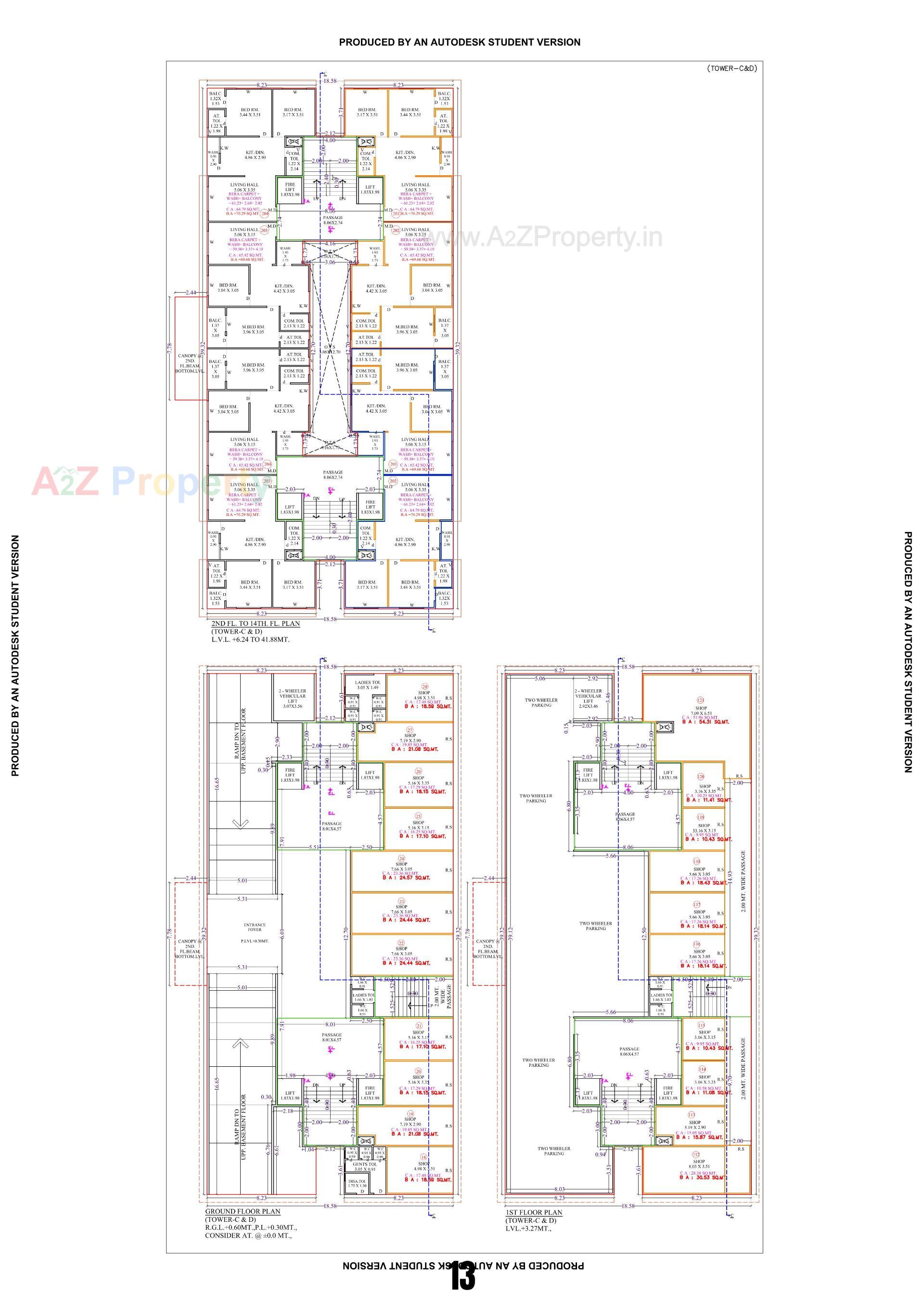 Layout of real estate project Madhav Crest located at Dindoli, Surat, Gujarat