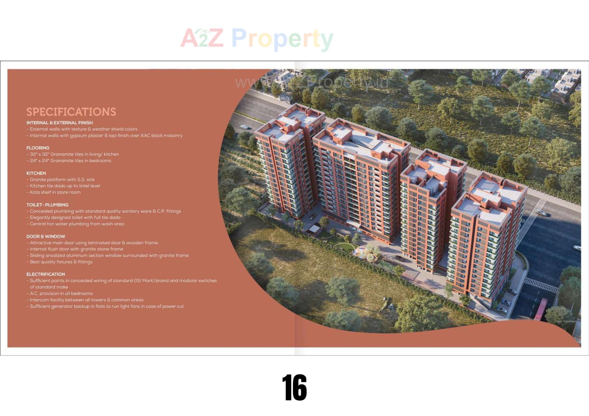 3D Elevation of real estate project Madhav Crest located at Dindoli, Surat, Gujarat