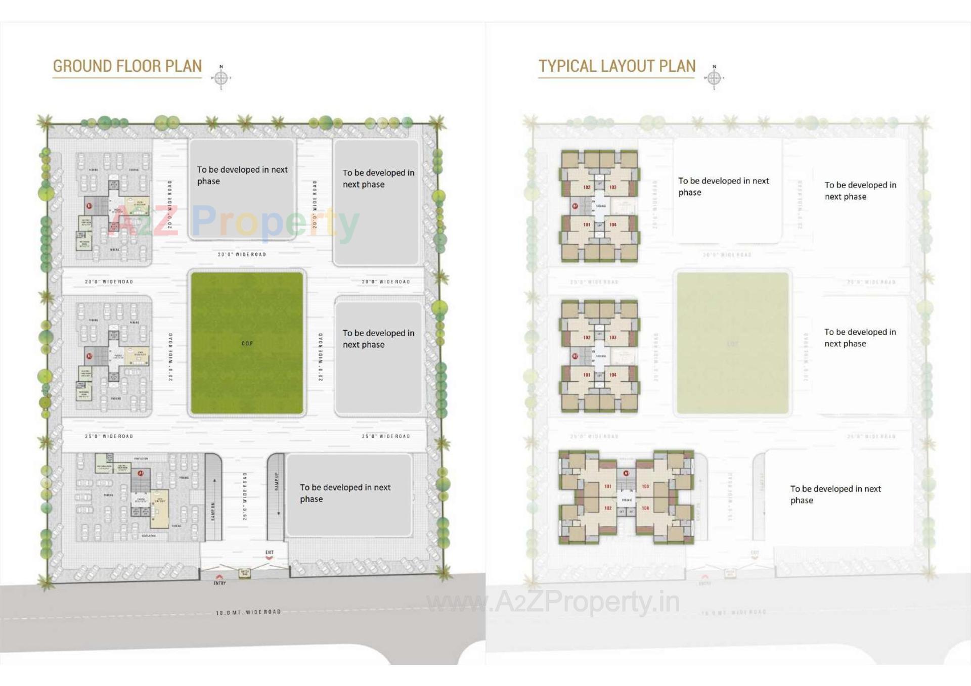 Layout of real estate project Madhav Hills located at Godadara, Surat, Gujarat