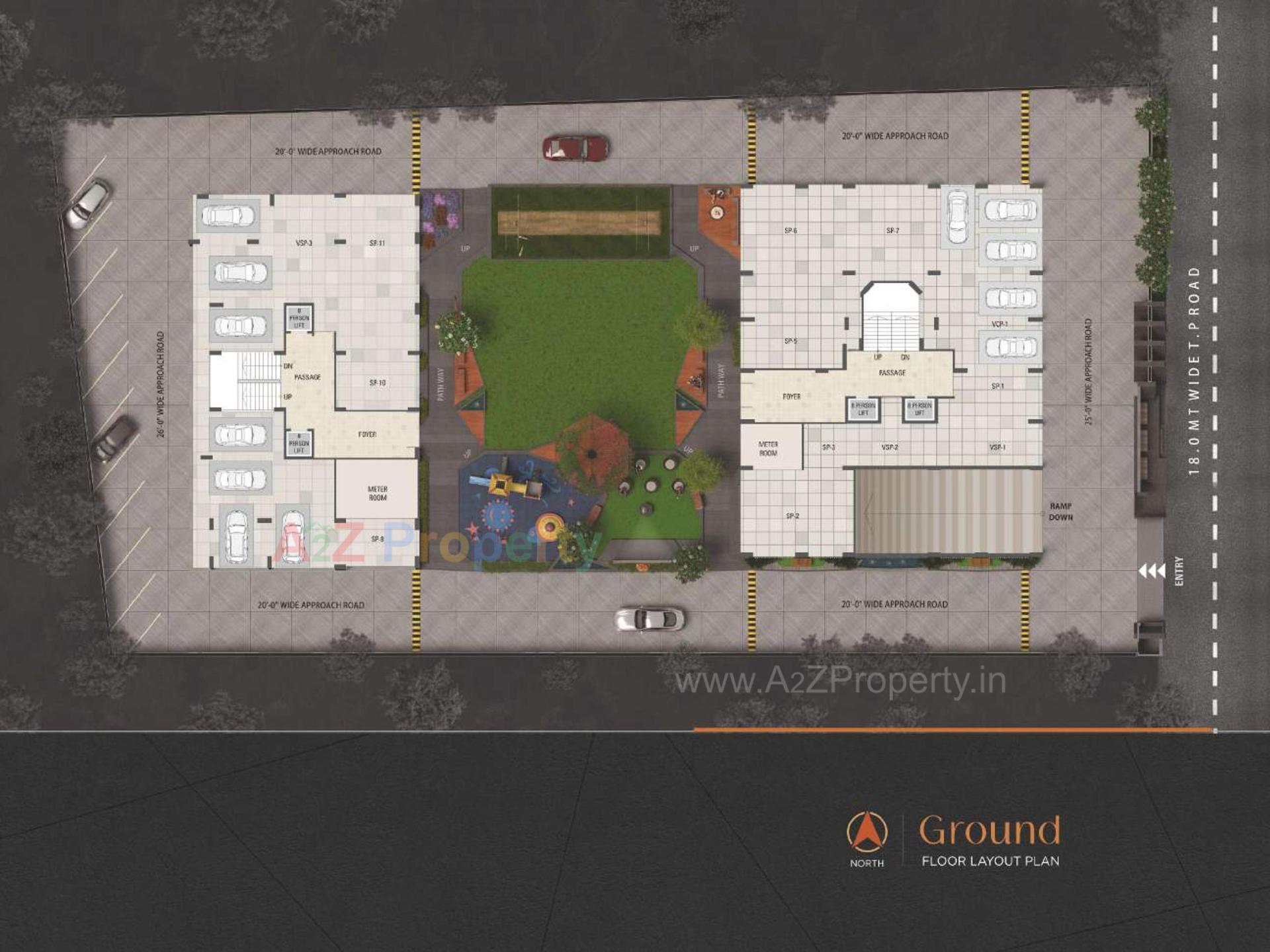 Layout of real estate project Madhav Opulence located at Pal, Surat, Gujarat