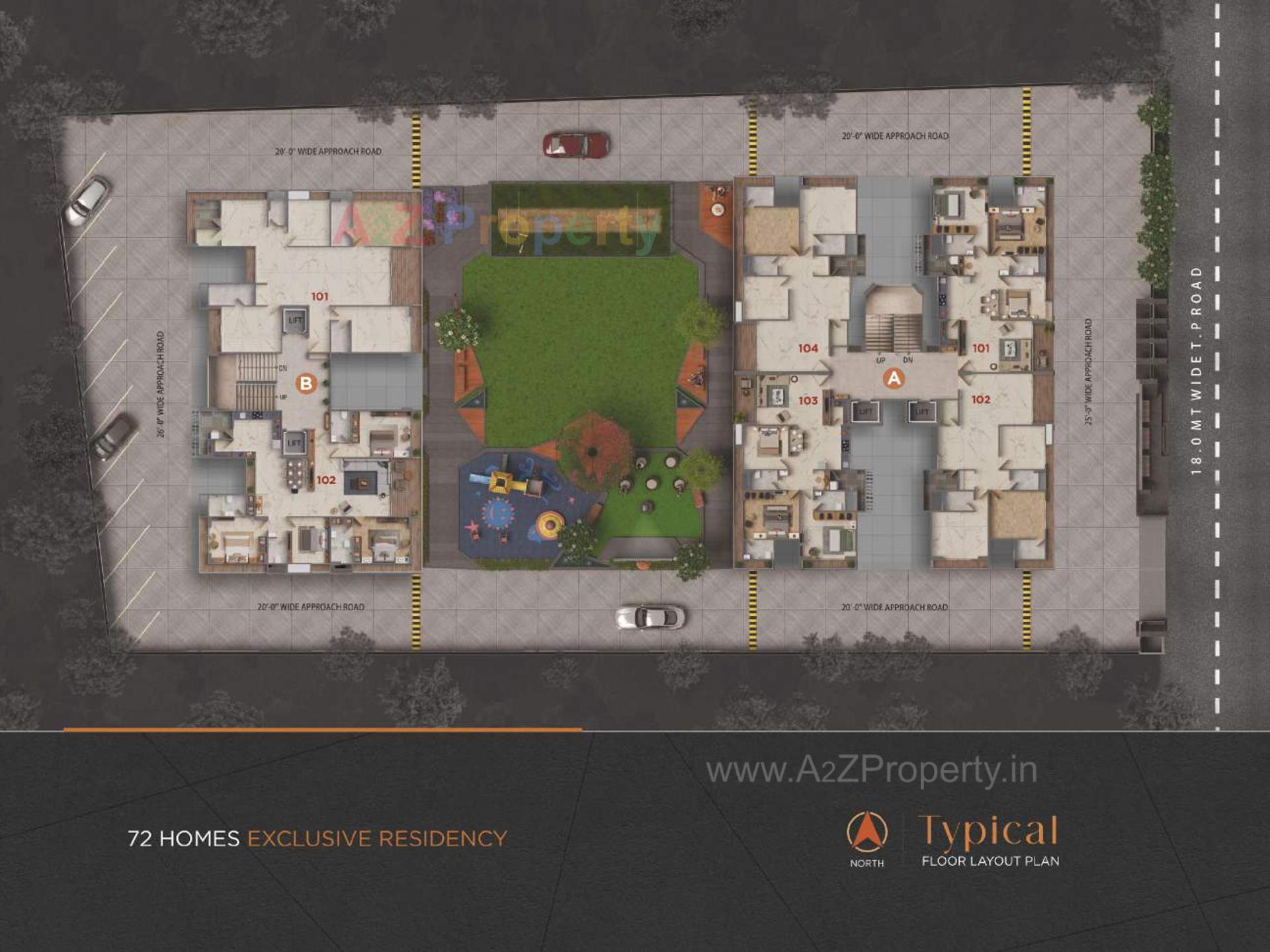 Layout of real estate project Madhav Opulence located at Pal, Surat, Gujarat