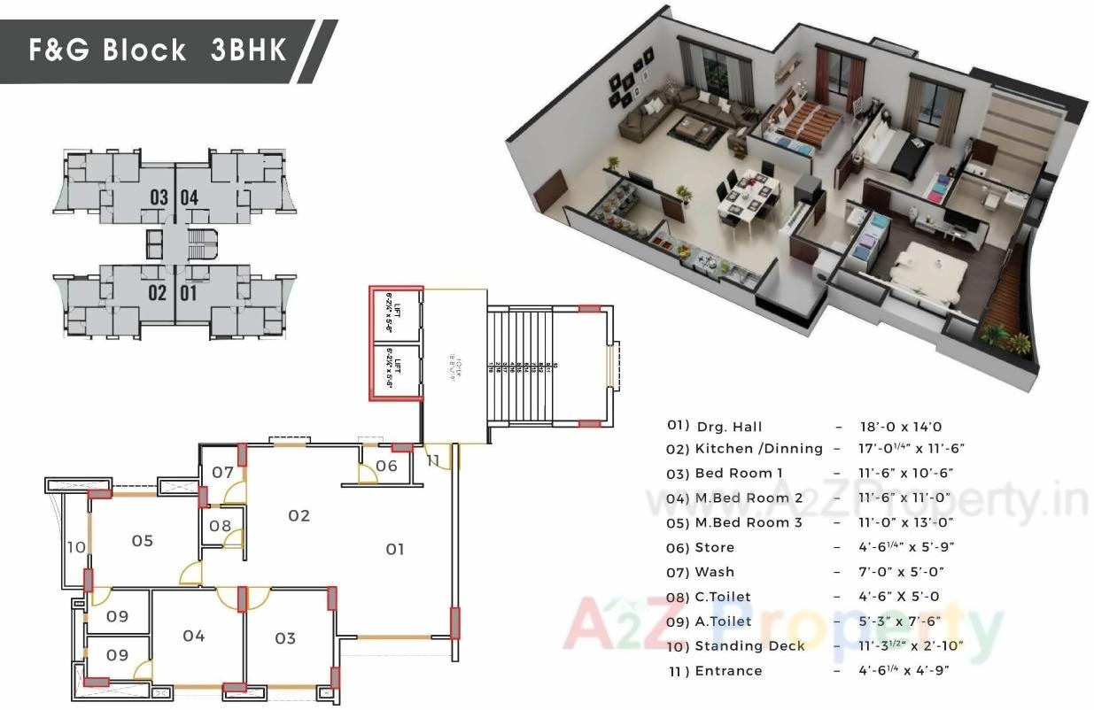 Layout of real estate project Madhav Platina located at Jahangir-pura, Surat, Gujarat