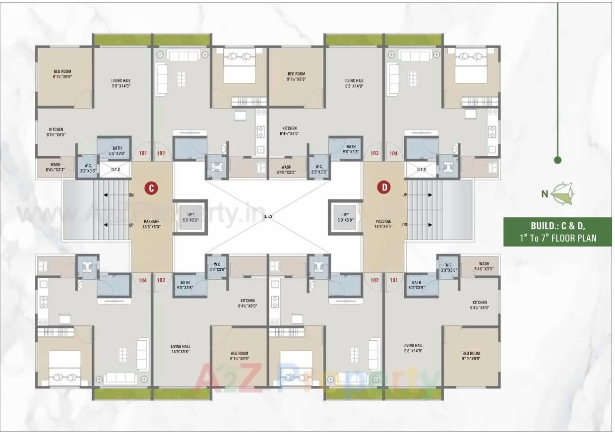 Layout of real estate project Madhav Residency located at Dindoli, Surat, Gujarat