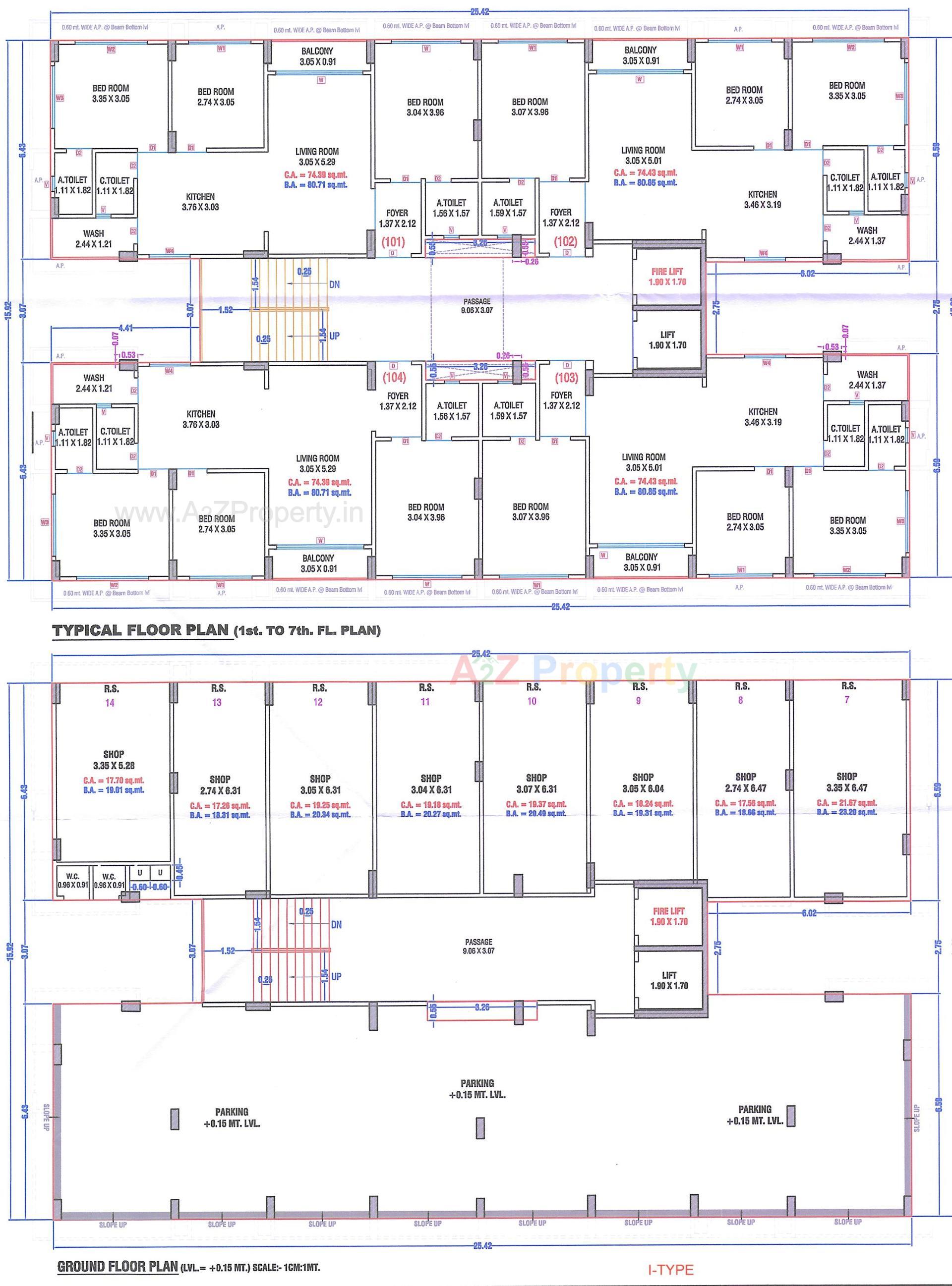 Layout of real estate project Mahan Residency located at Puna, Surat, Gujarat