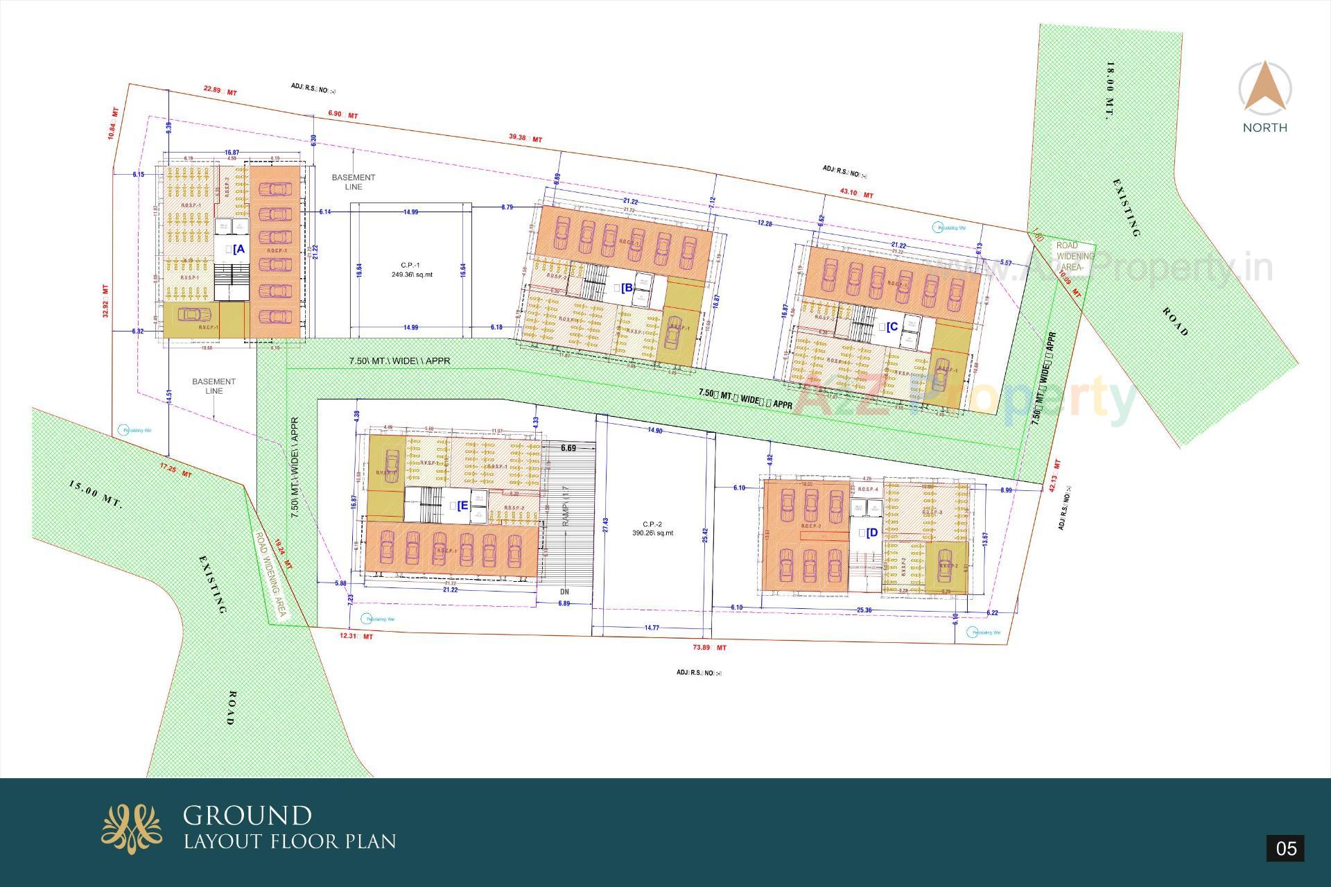 Layout of real estate project Maharaja Unity located at Ichhapor, Surat, Gujarat