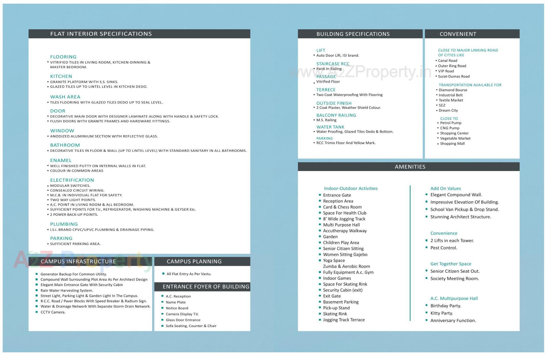  of real estate project Mahaveer Heights located at Vesu, Surat, Gujarat
