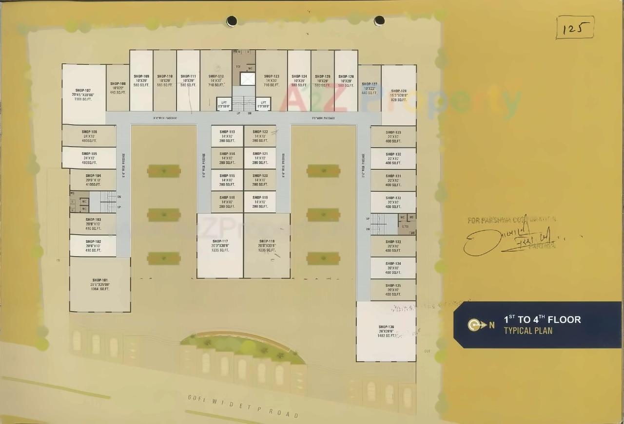 Layout of real estate project Mahek Icon located at Katar, Surat, Gujarat