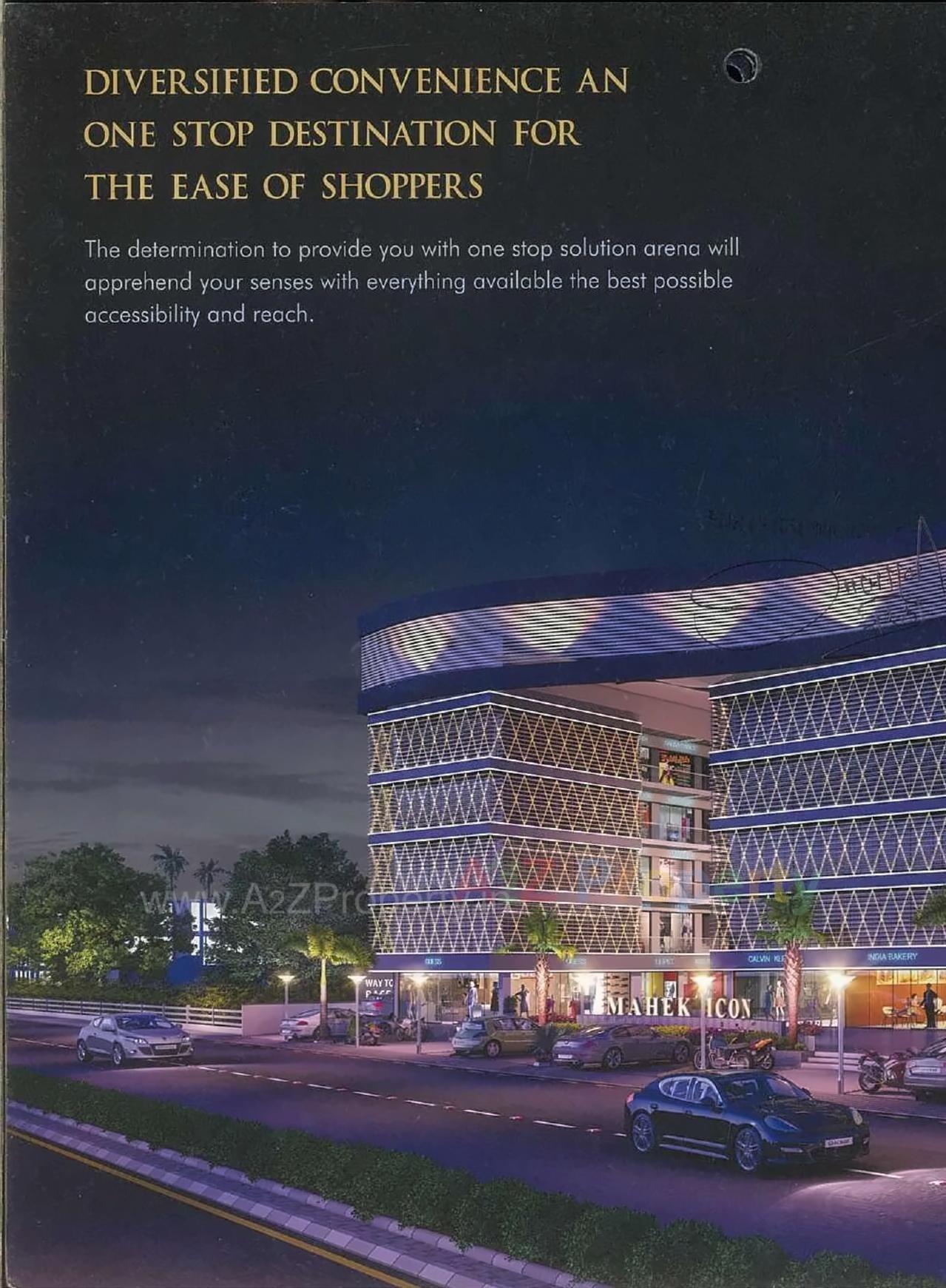 3D Elevation of real estate project Mahek Icon located at Katar, Surat, Gujarat