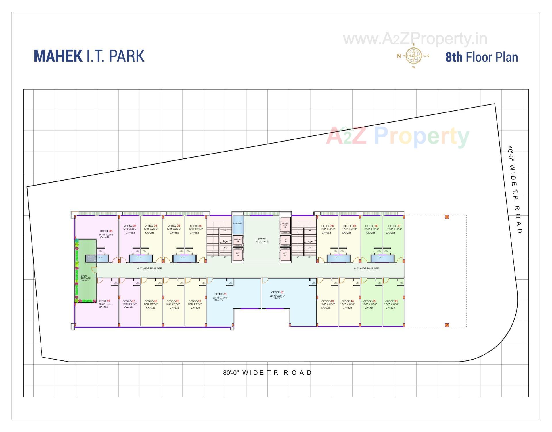 Layout of real estate project Mahek It Park located at Katargam, Surat, Gujarat