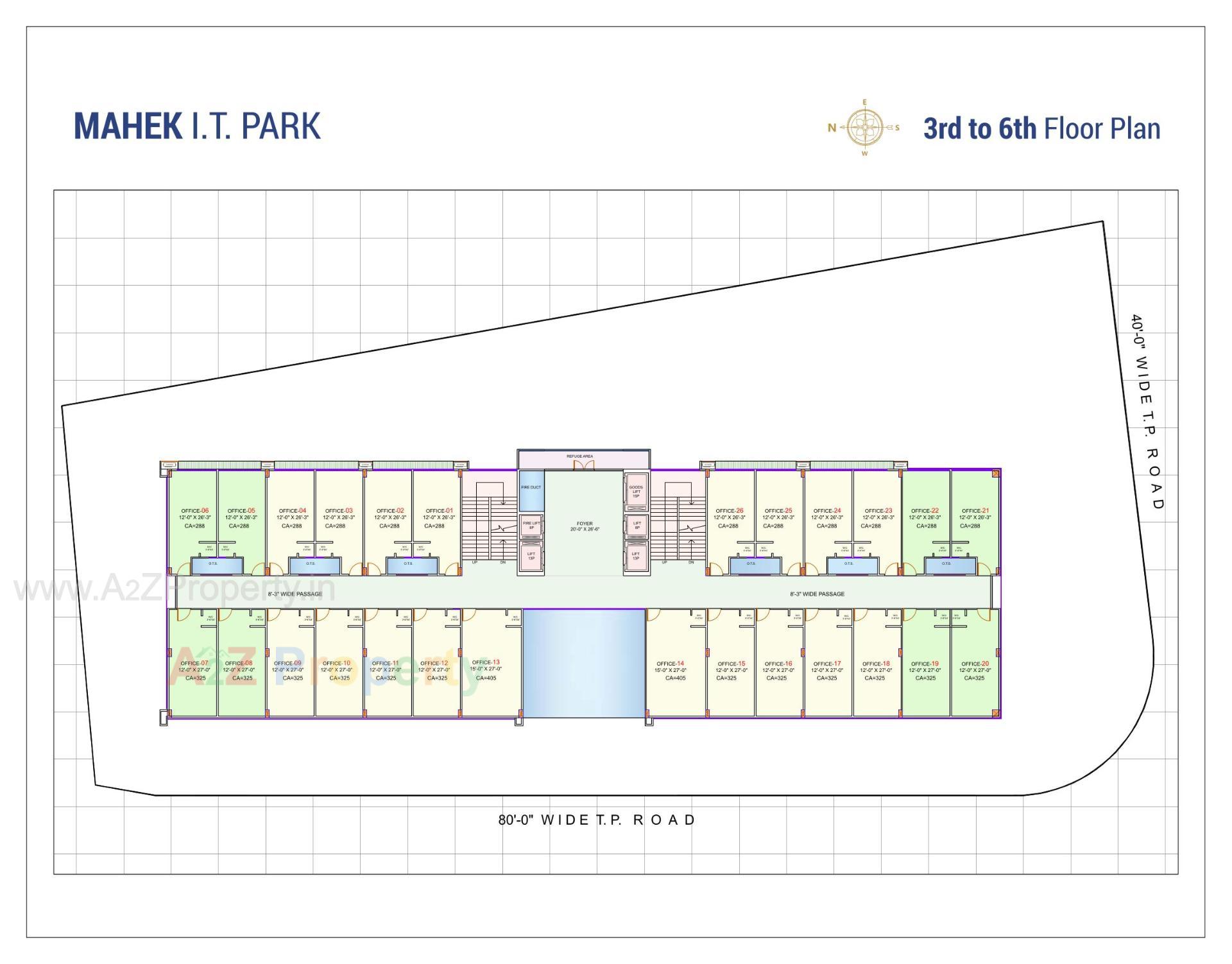 Layout of real estate project Mahek It Park located at Katargam, Surat, Gujarat