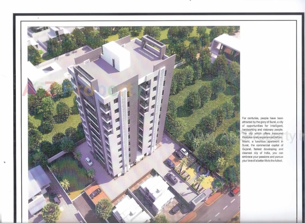 3D Elevation of real estate project Mahi Residency located at Umra, Surat, Gujarat