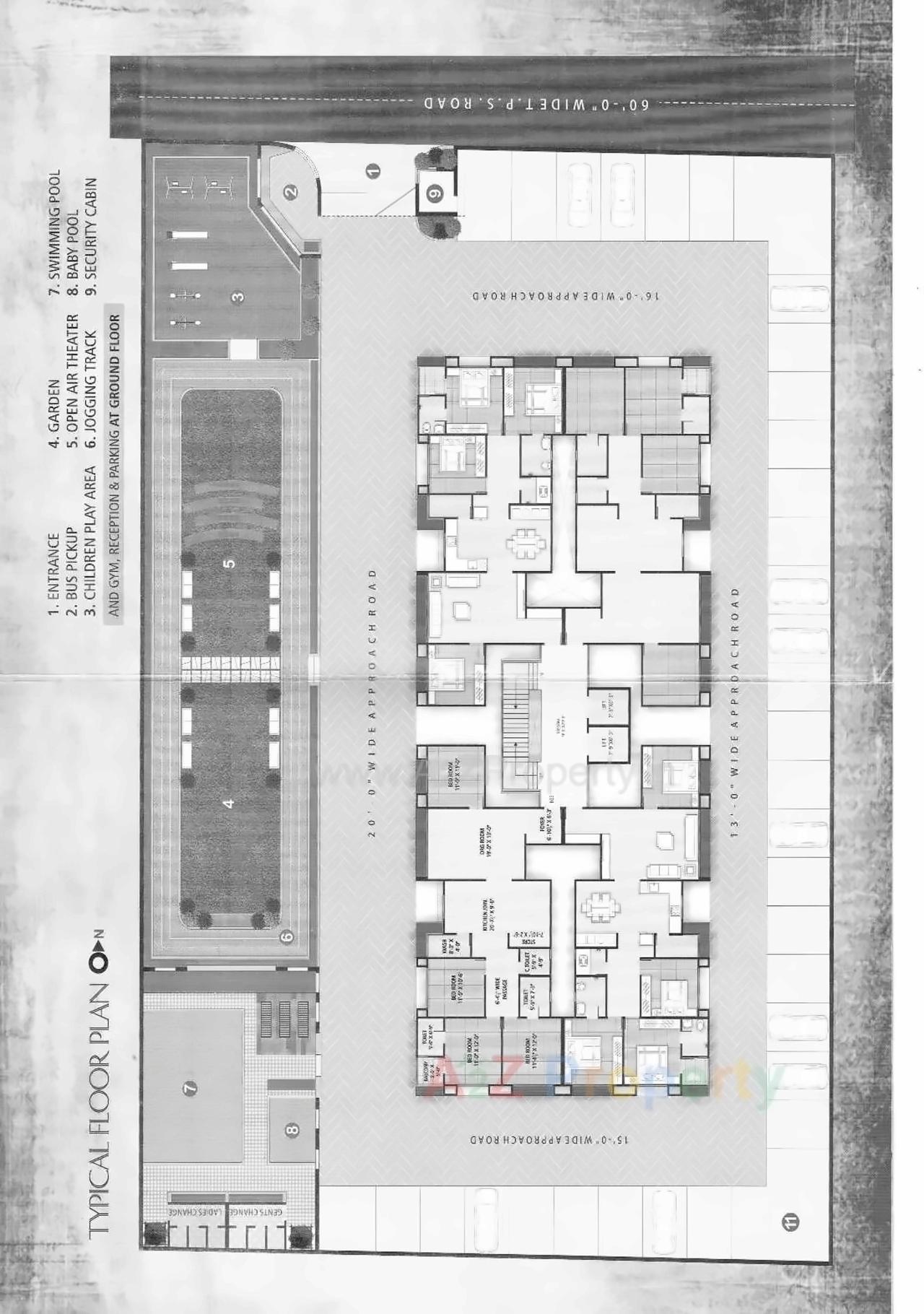Layout of real estate project Majestica located at Puna, Surat, Gujarat