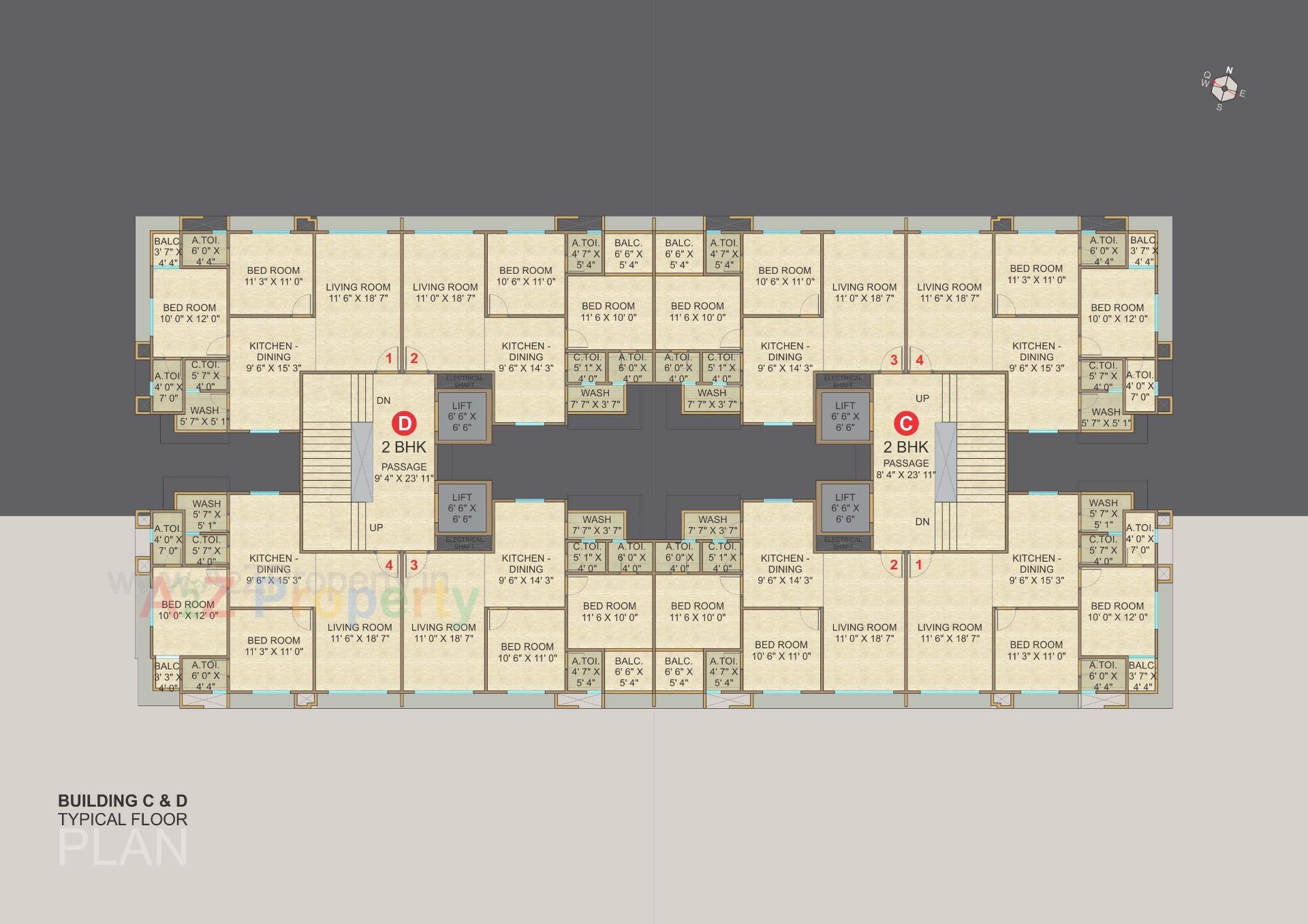 Layout of real estate project Malabar Plus located at Rander, Surat, Gujarat