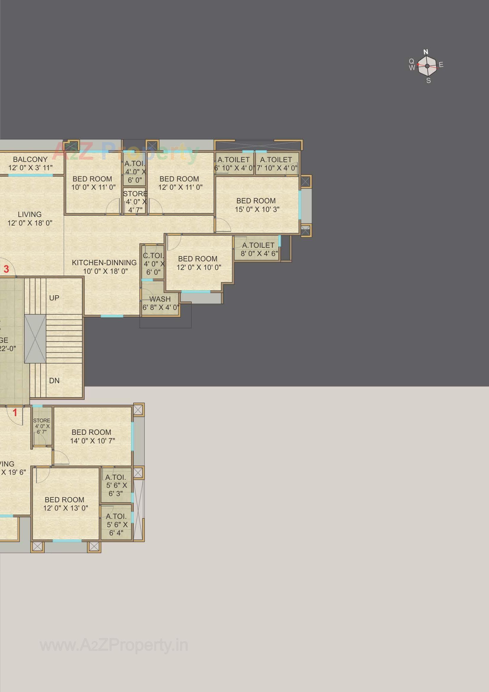 Layout of real estate project Malabar Plus located at Rander, Surat, Gujarat