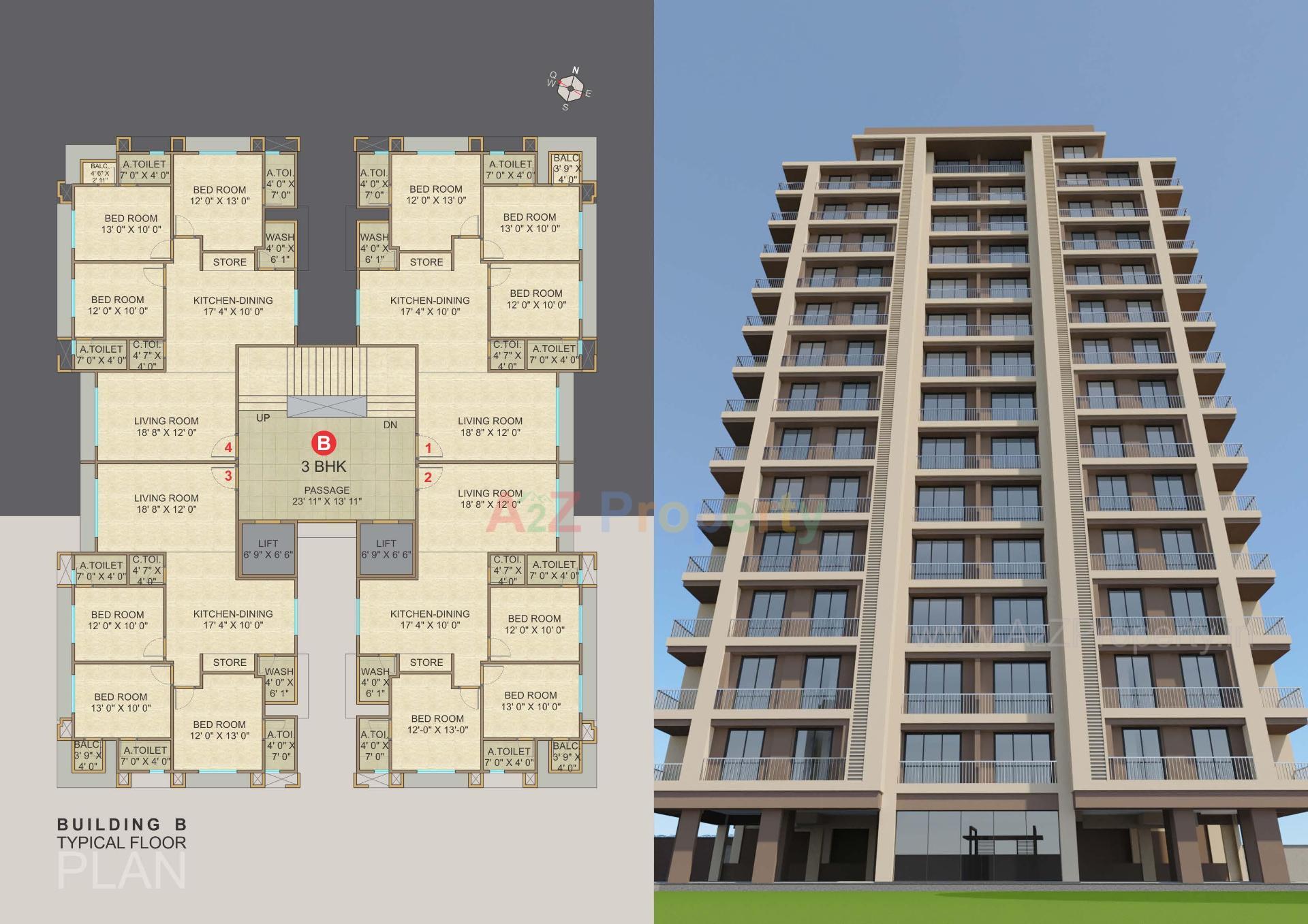 Layout of real estate project Malabar Plus located at Rander, Surat, Gujarat
