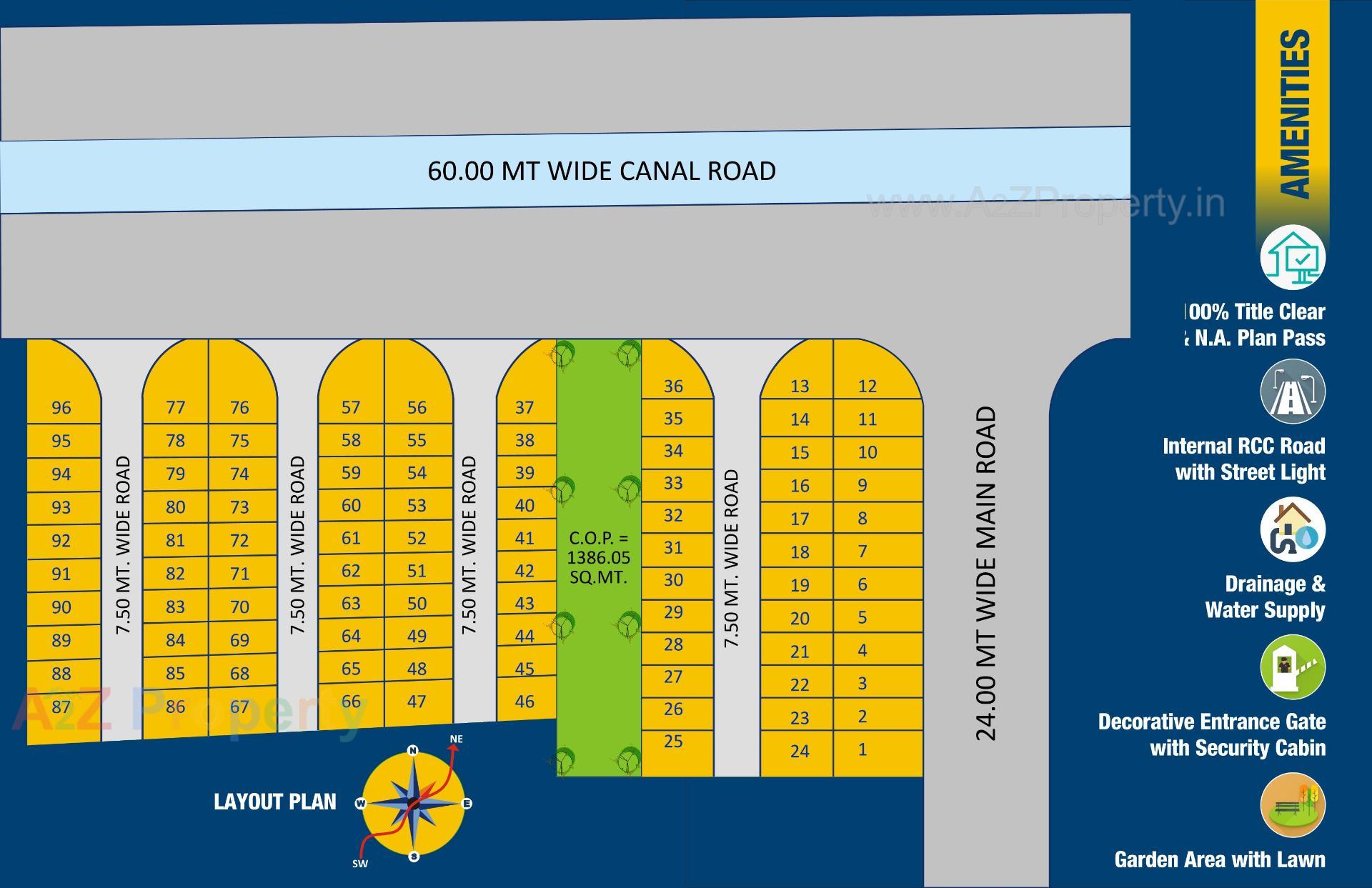 Layout of real estate project Mangal Maitry Residency located at Pal, Surat, Gujarat