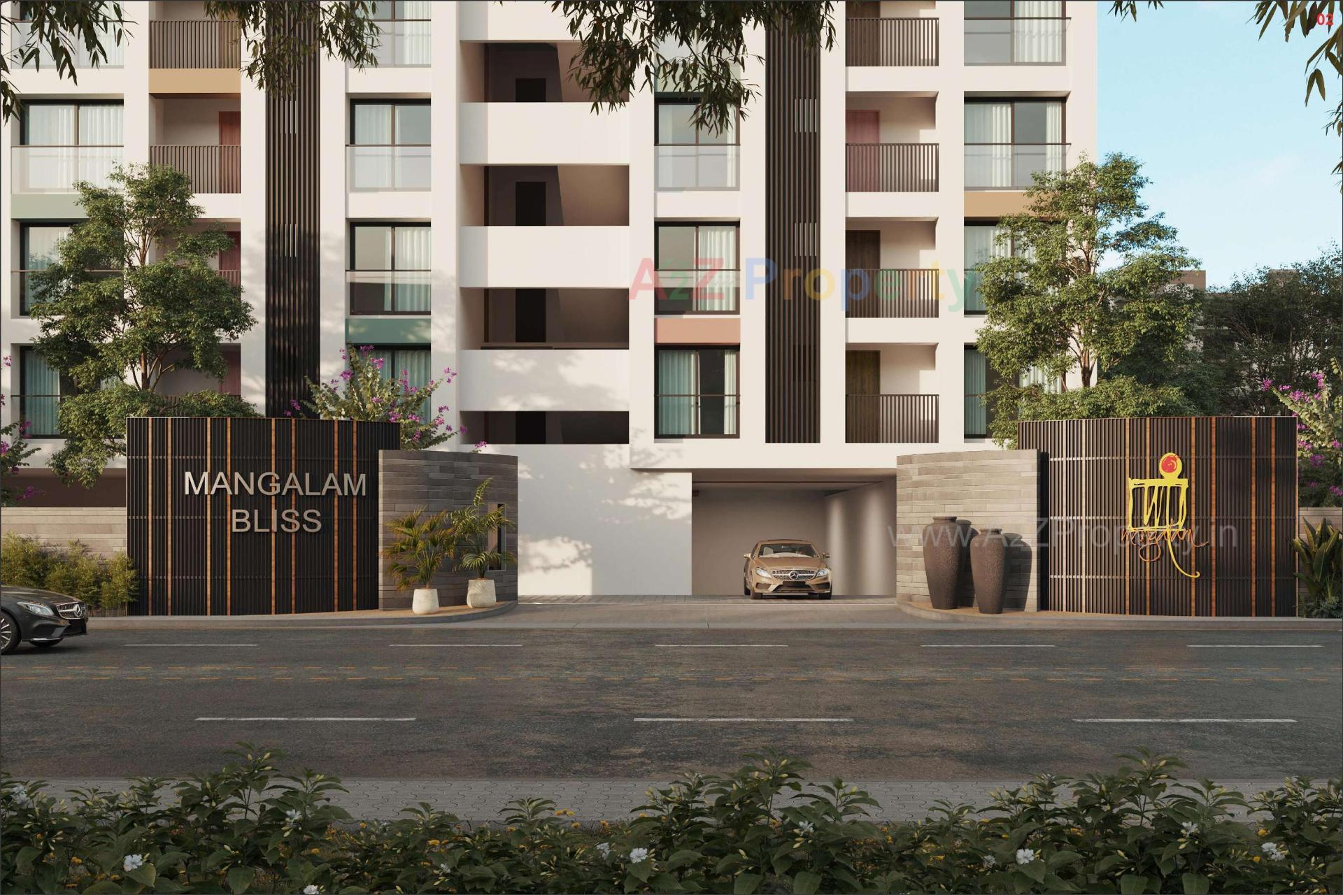 3D Elevation of real estate project Mangalam Bliss located at Dumas, Surat, Gujarat