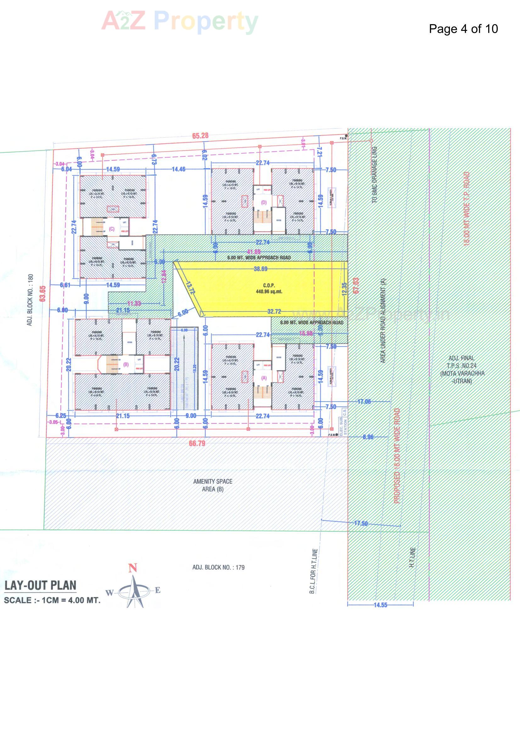 Layout of real estate project Mantra Dream Homes located at Kosad, Surat, Gujarat