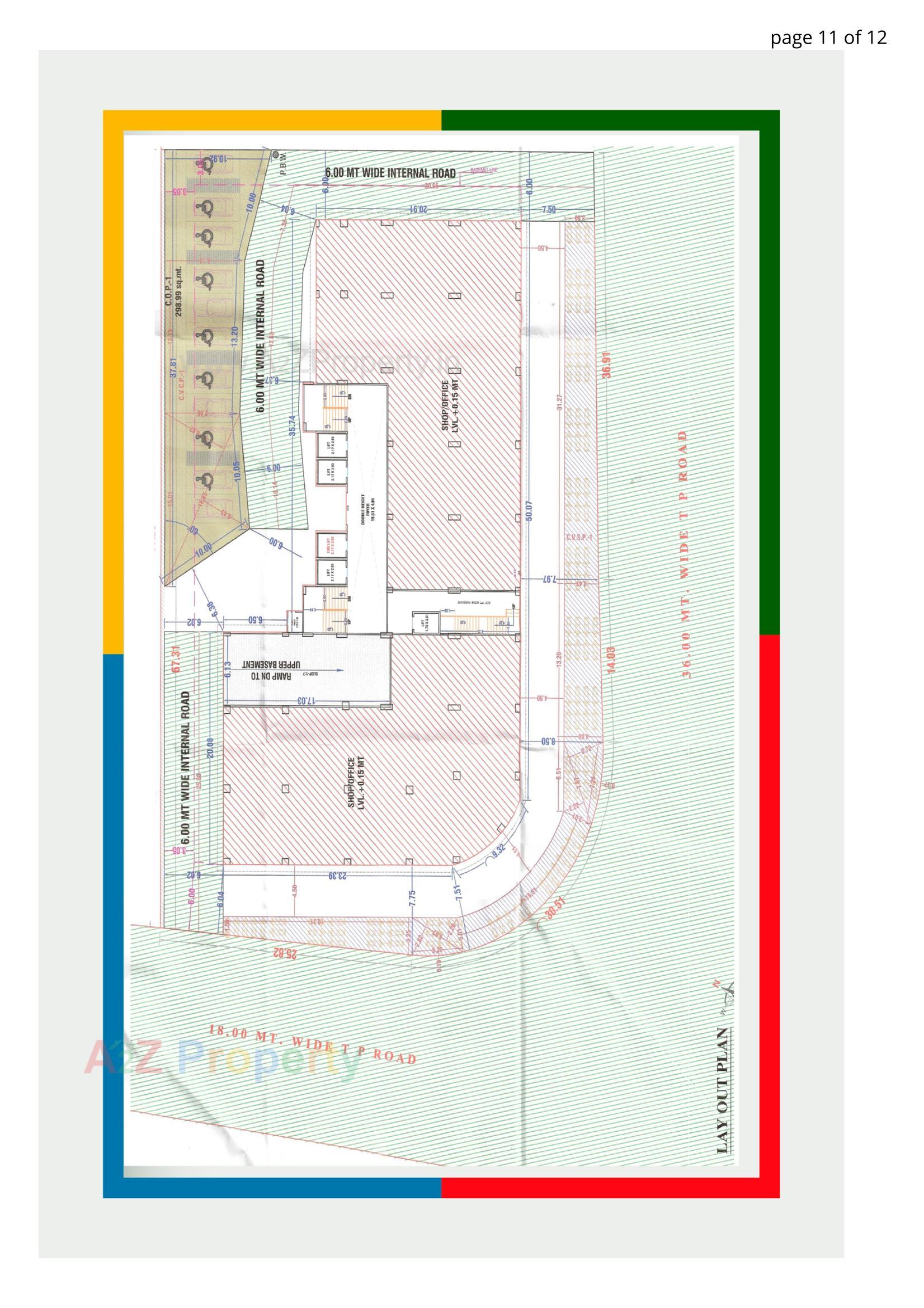 Layout of real estate project Mantra It Center located at Mota Varachha, Surat, Gujarat