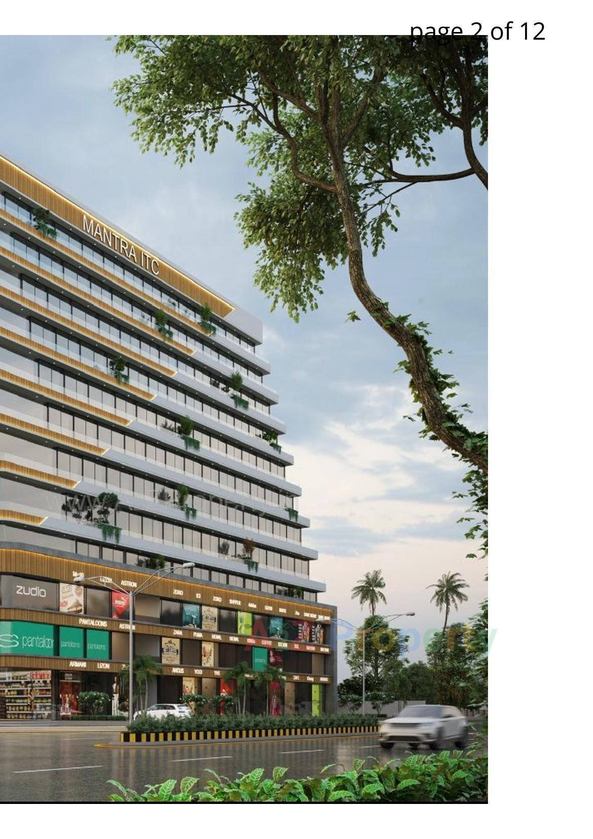 3D Elevation of real estate project Mantra It Center located at Mota Varachha, Surat, Gujarat