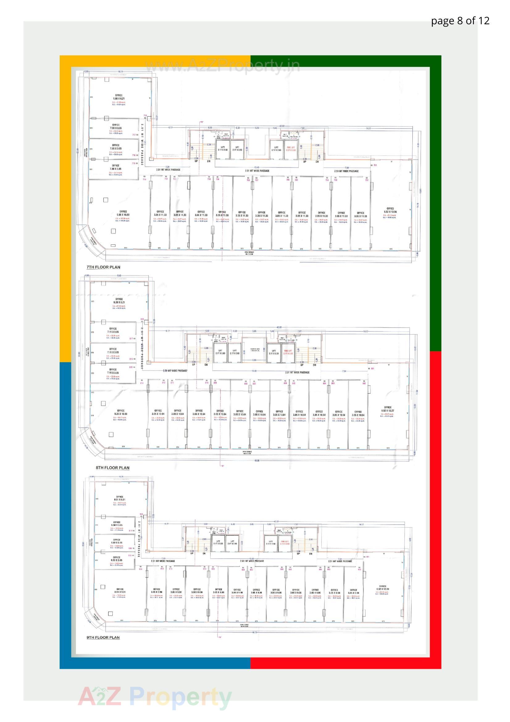 Layout of real estate project Mantra It Center located at Mota Varachha, Surat, Gujarat