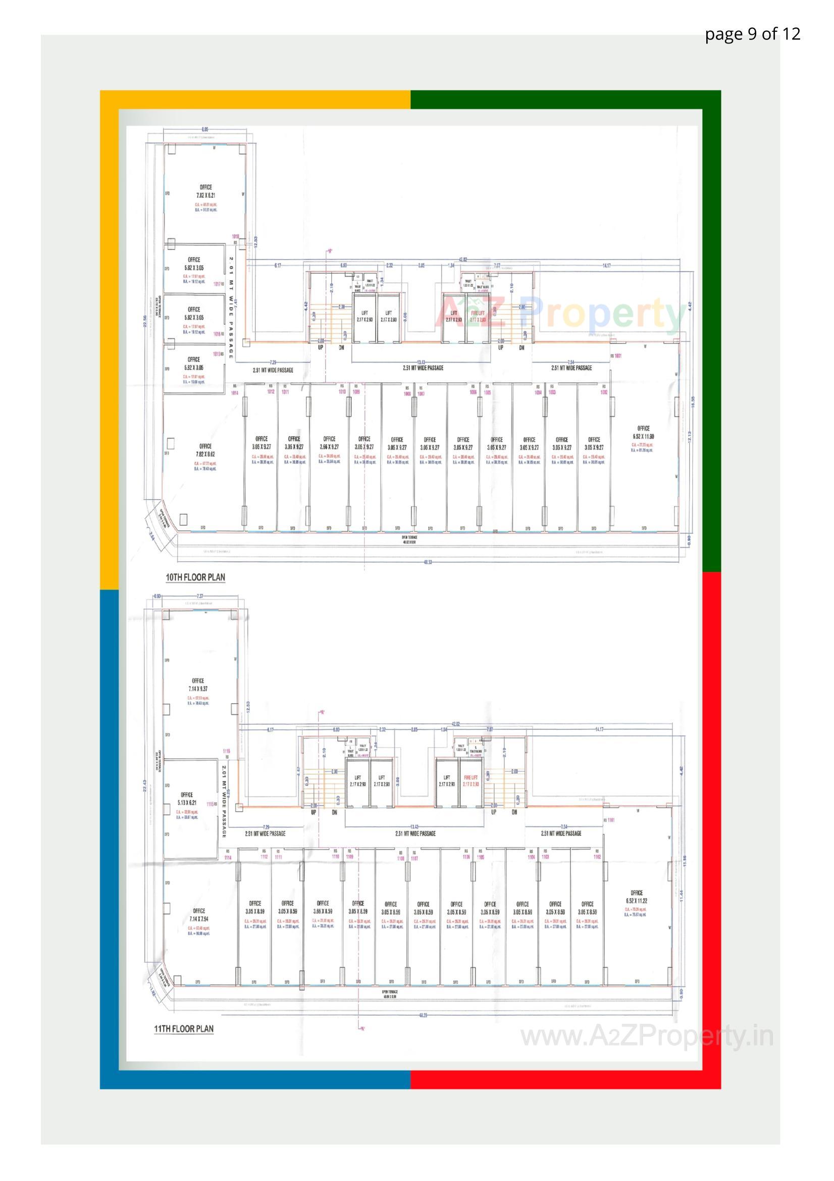 Layout of real estate project Mantra It Center located at Mota Varachha, Surat, Gujarat