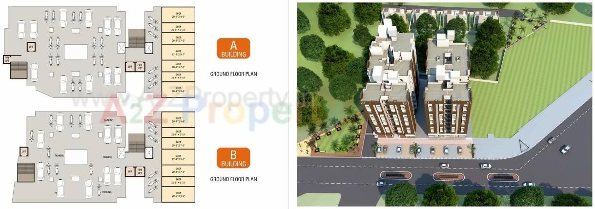 Layout of real estate project Manvay Residency located at Surat, Surat, Gujarat