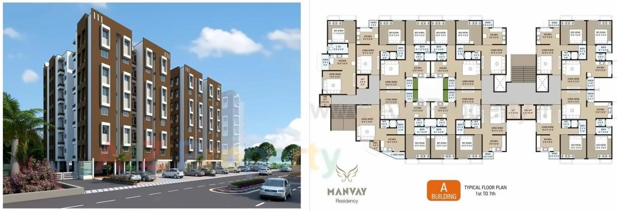 Layout of real estate project Manvay Residency located at Surat, Surat, Gujarat