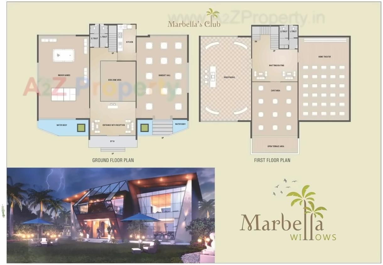 Layout of real estate project Marbella Willos located at Morthana, Surat, Gujarat