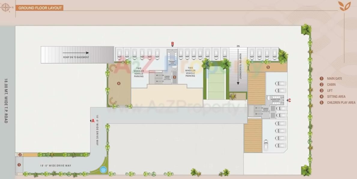 Layout of real estate project Marvella Residency located at Bhimrad, Surat, Gujarat