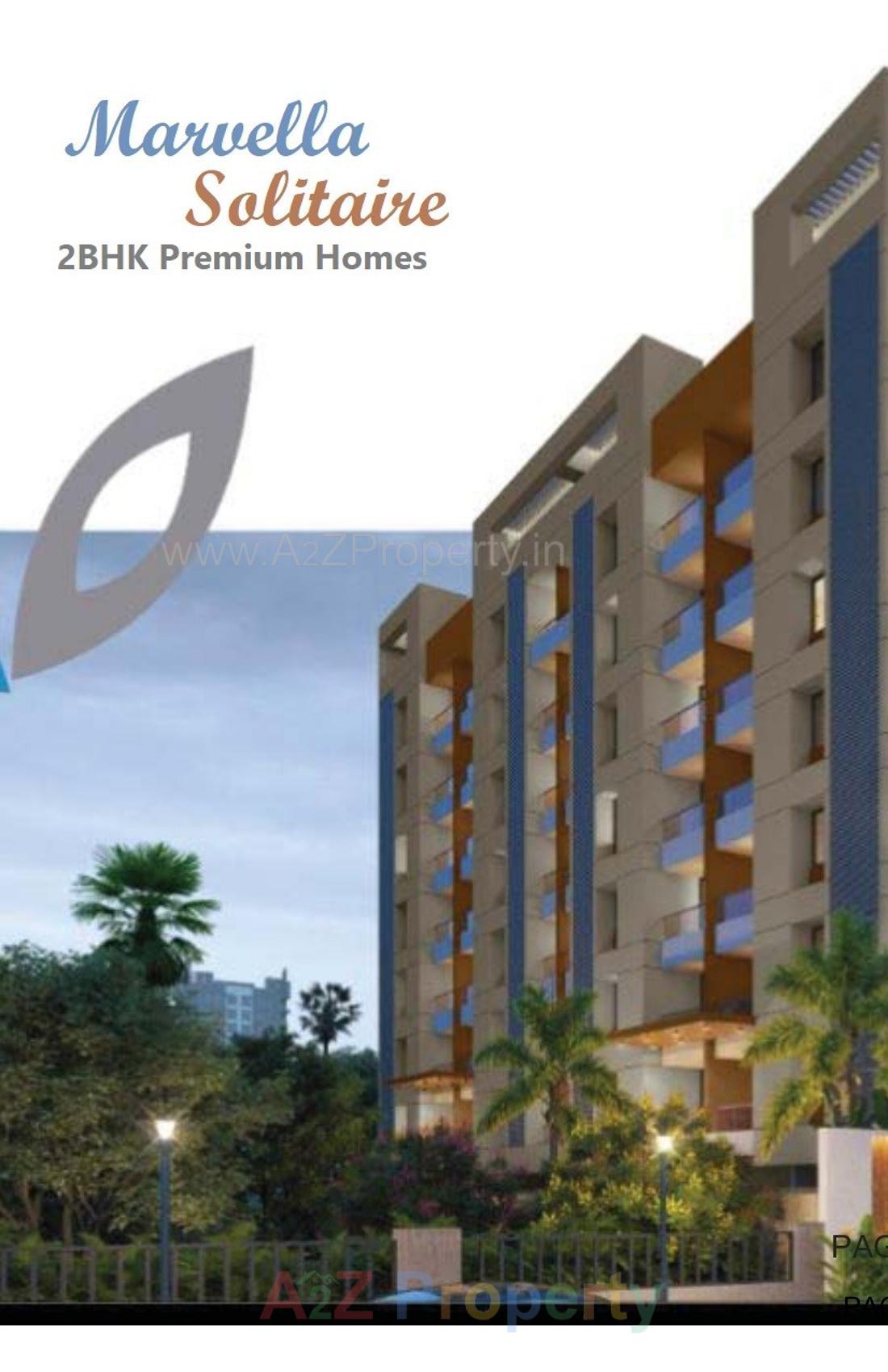 3D Elevation of real estate project Marvella Solitaire located at Vesu, Surat, Gujarat