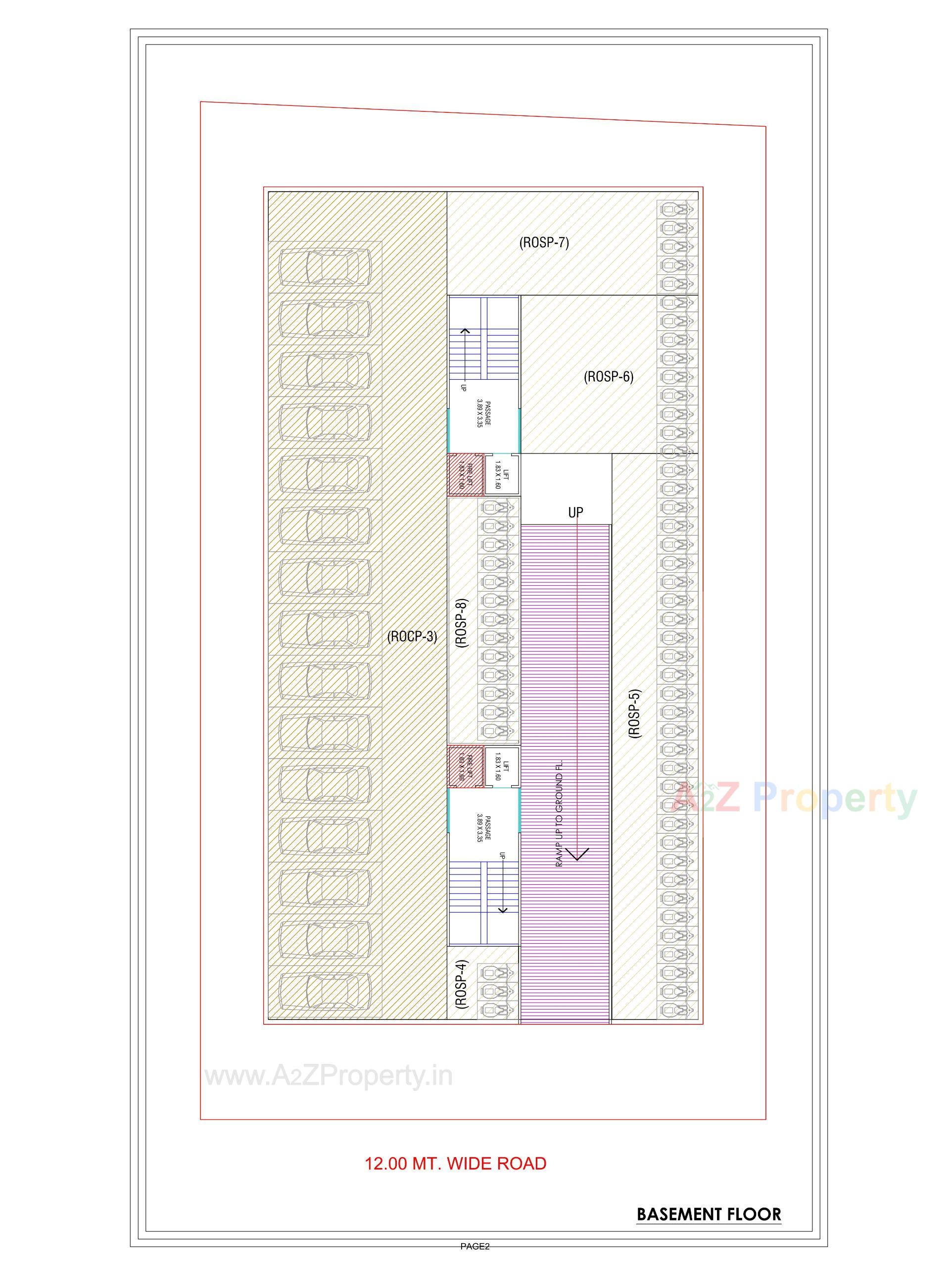 Layout of real estate project Marvella Solitaire located at Vesu, Surat, Gujarat