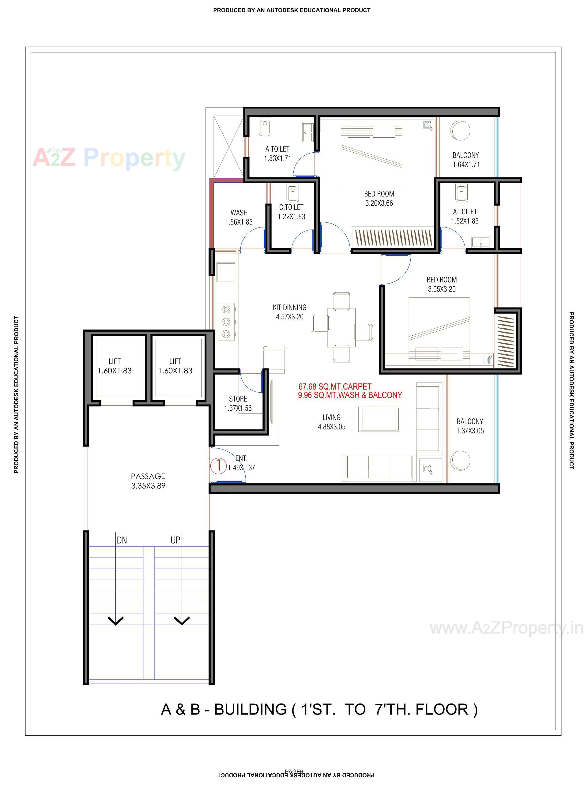 Layout of real estate project Marvella Solitaire located at Vesu, Surat, Gujarat
