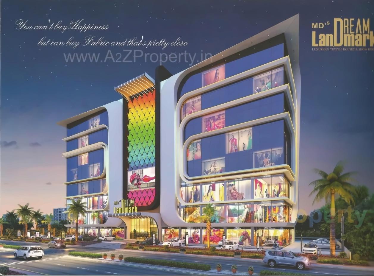 3D Elevation of real estate project Md's Dream Landmark located at Dumbhal, Surat, Gujarat
