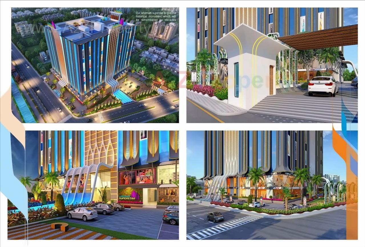 3D Elevation of real estate project Mds Landmark Superstar located at Puna, Surat, Gujarat
