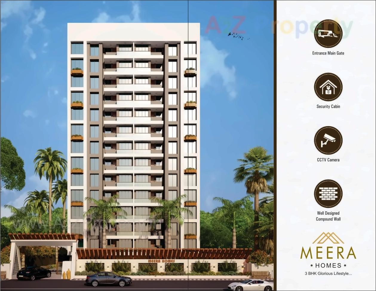 3D Elevation of real estate project Meera Homes located at Varachha, Surat, Gujarat